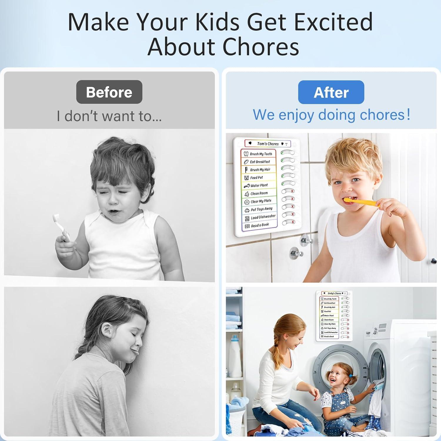 Tabla de Tareas para Niños KAQUBE 24.8x17.8 cm Borrado en Seco