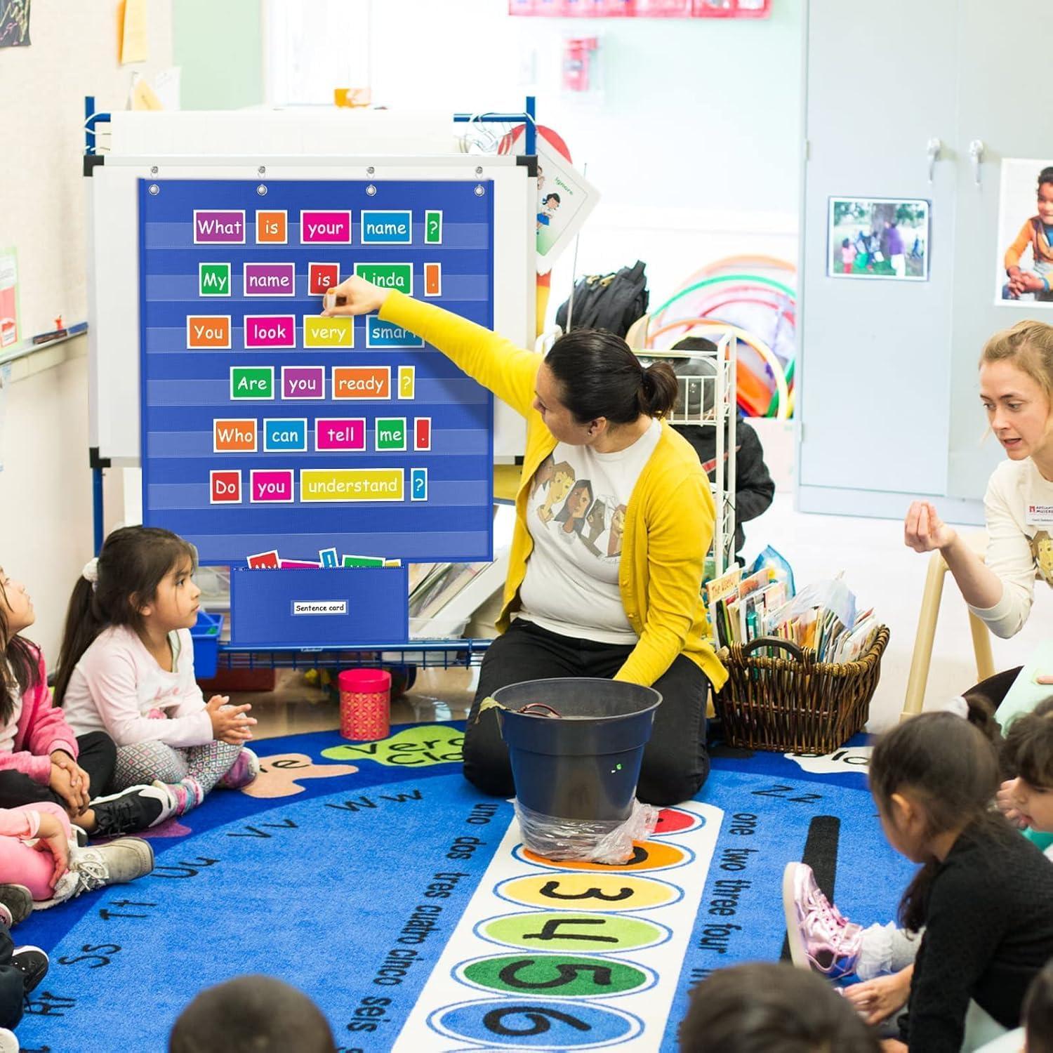 Gráfico de Bolsillo Grande ALSLEA 28x71 cm Azul para Aula