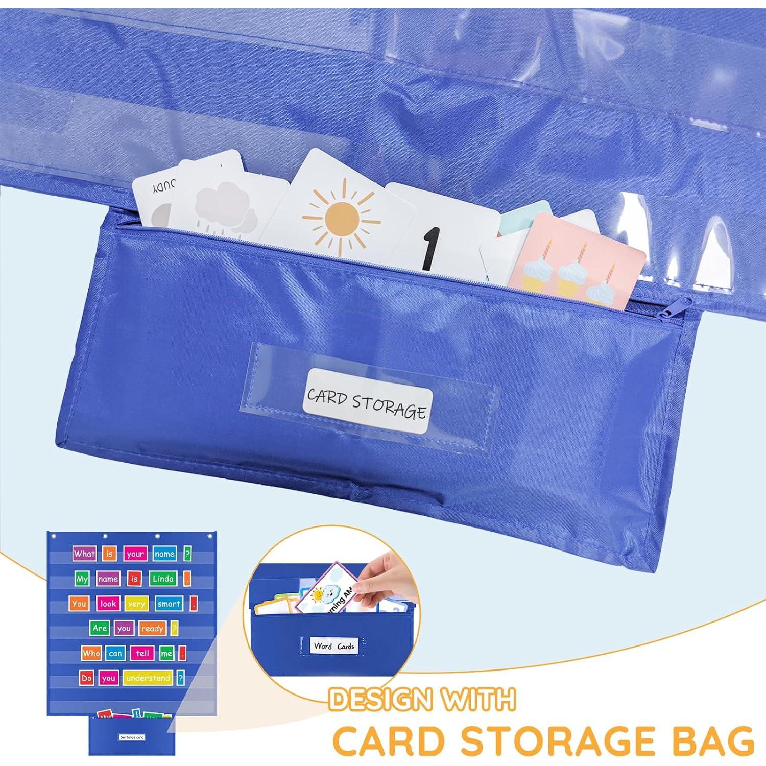 Gráfico de Bolsillo Grande ALSLEA 28x71 cm Azul para Aula