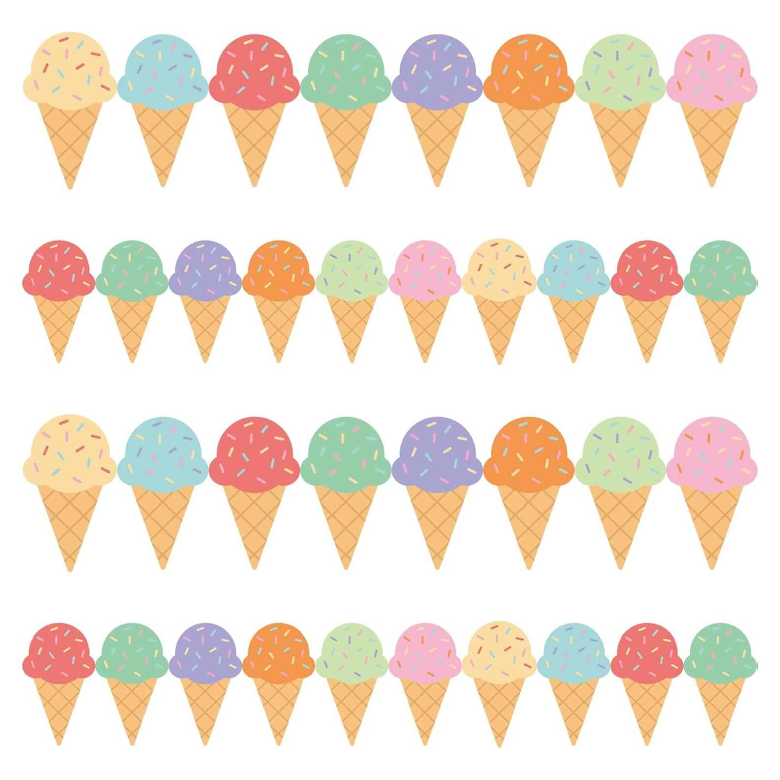 Bordes de Pizarra Autoadhesivos FYSUIMU 20 m Helado Colorido