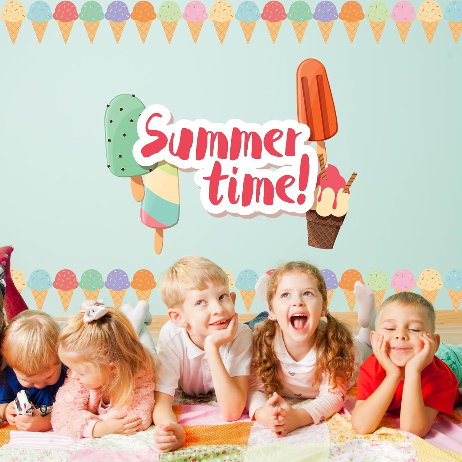 Bordes de Pizarra Autoadhesivos FYSUIMU 20 m Helado Colorido