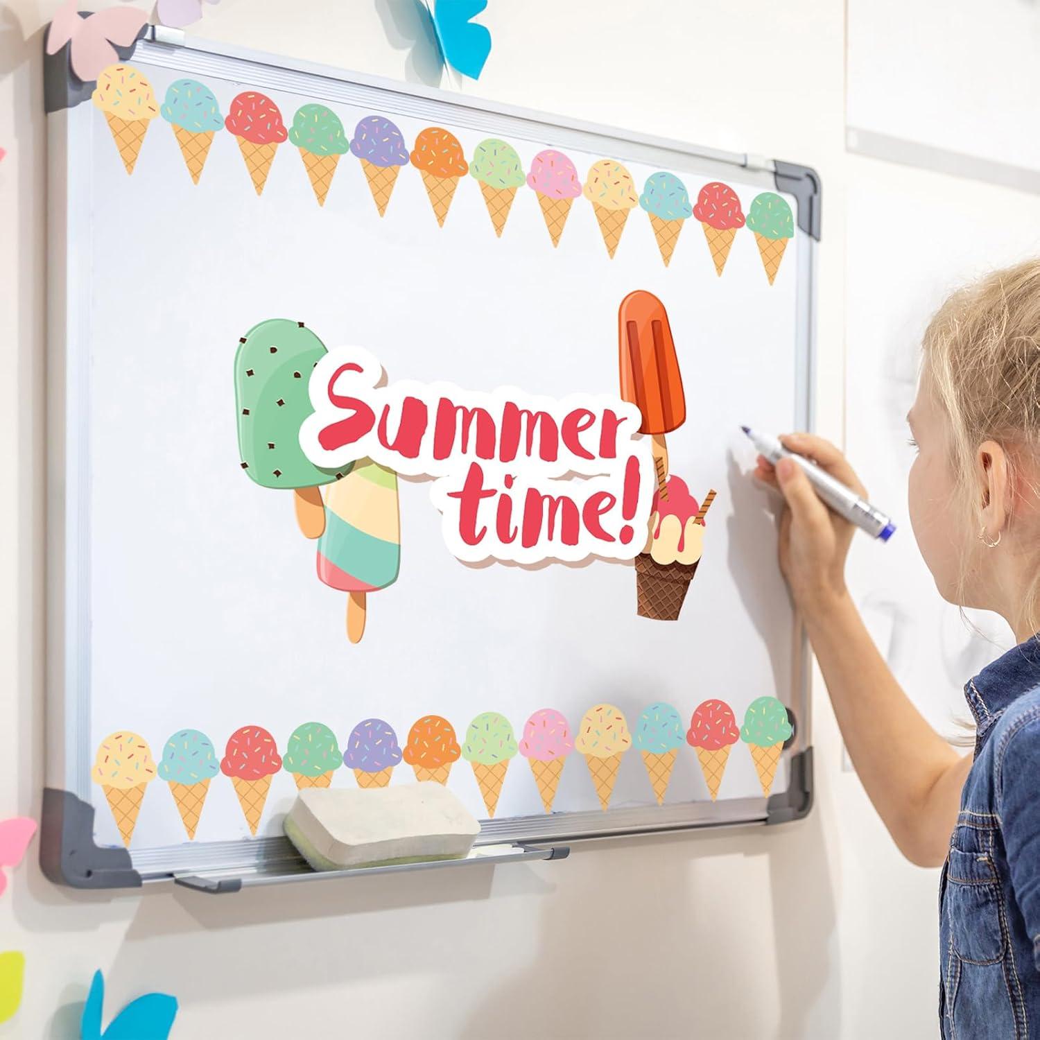 Bordes de Pizarra Autoadhesivos FYSUIMU 20 m Helado Colorido