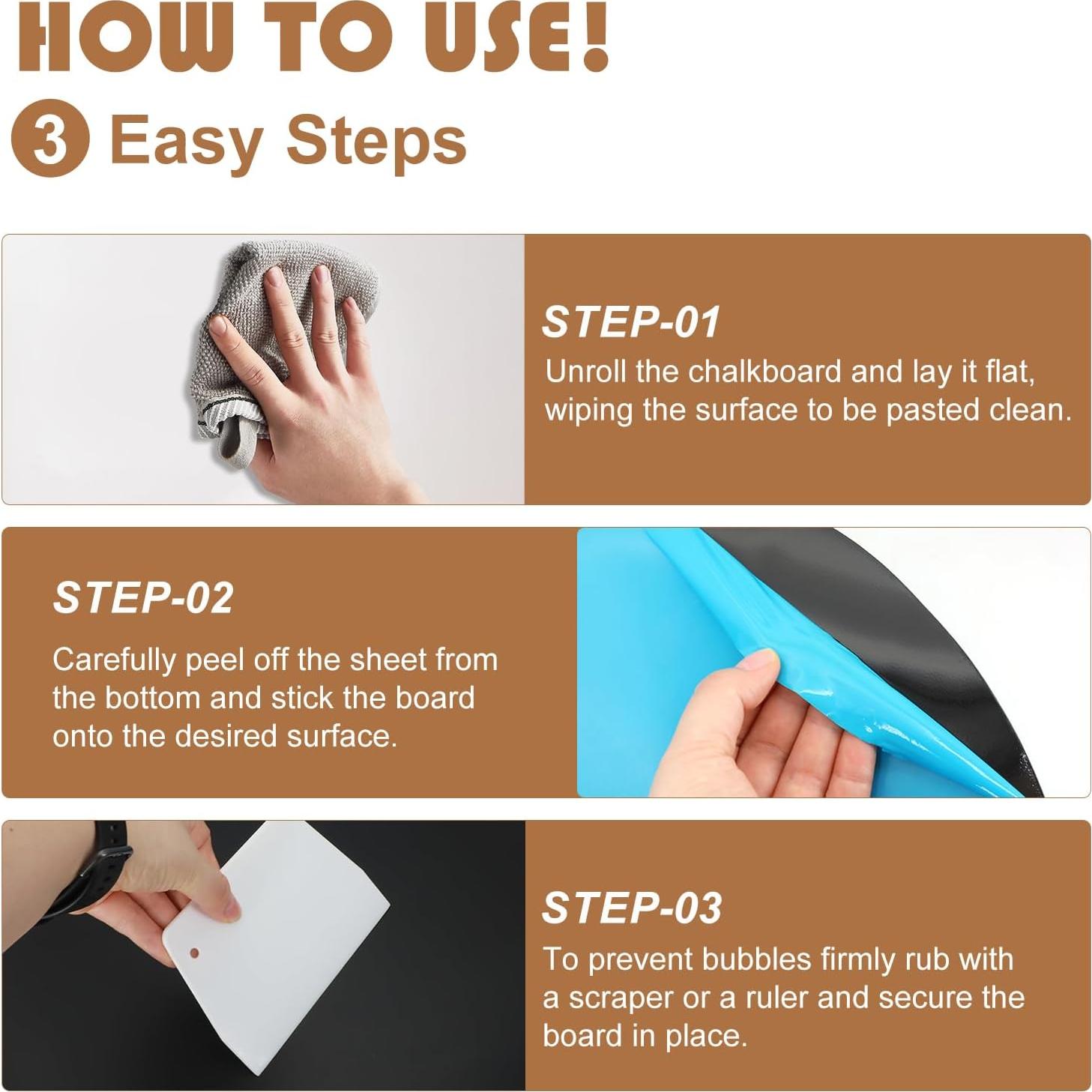 Pizarra Magnética Autoadhesiva Xamanabu 120x45.7 cm Negra