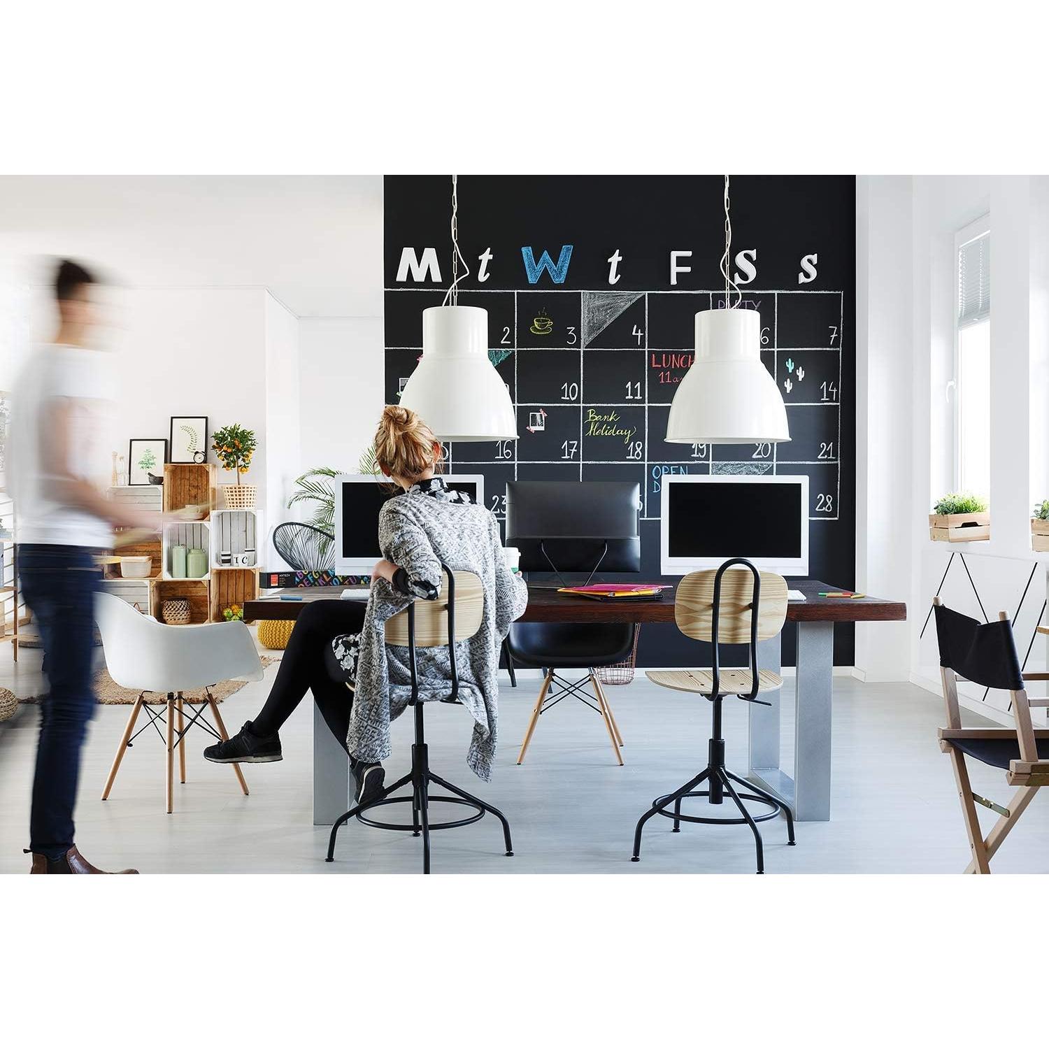 Pizarra Negra Autoadhesiva Arteza 4.88m x 45cm para Escritura