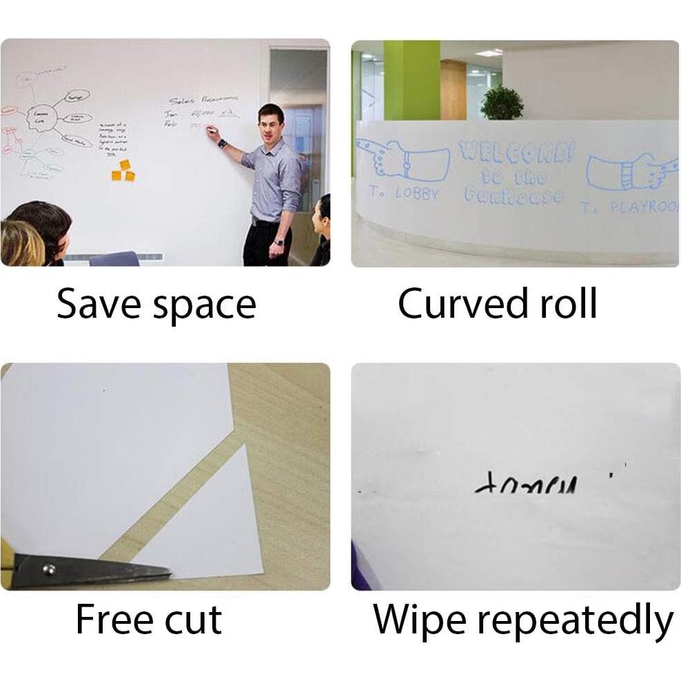 Rollo de Pegatinas de Pizarra Blanca HOHOFILM 1.52m x 1.83m