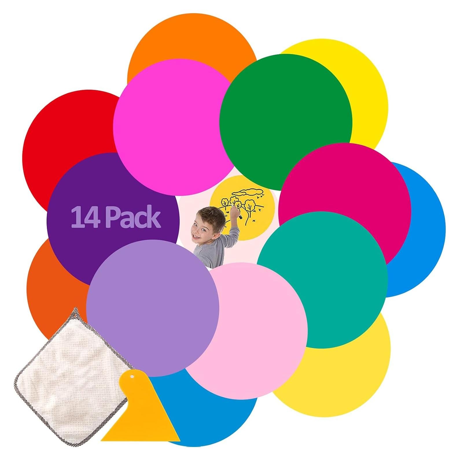 Puntos de Borrado en Seco Coloridos Tesoros Diarios 14pcs 30cm