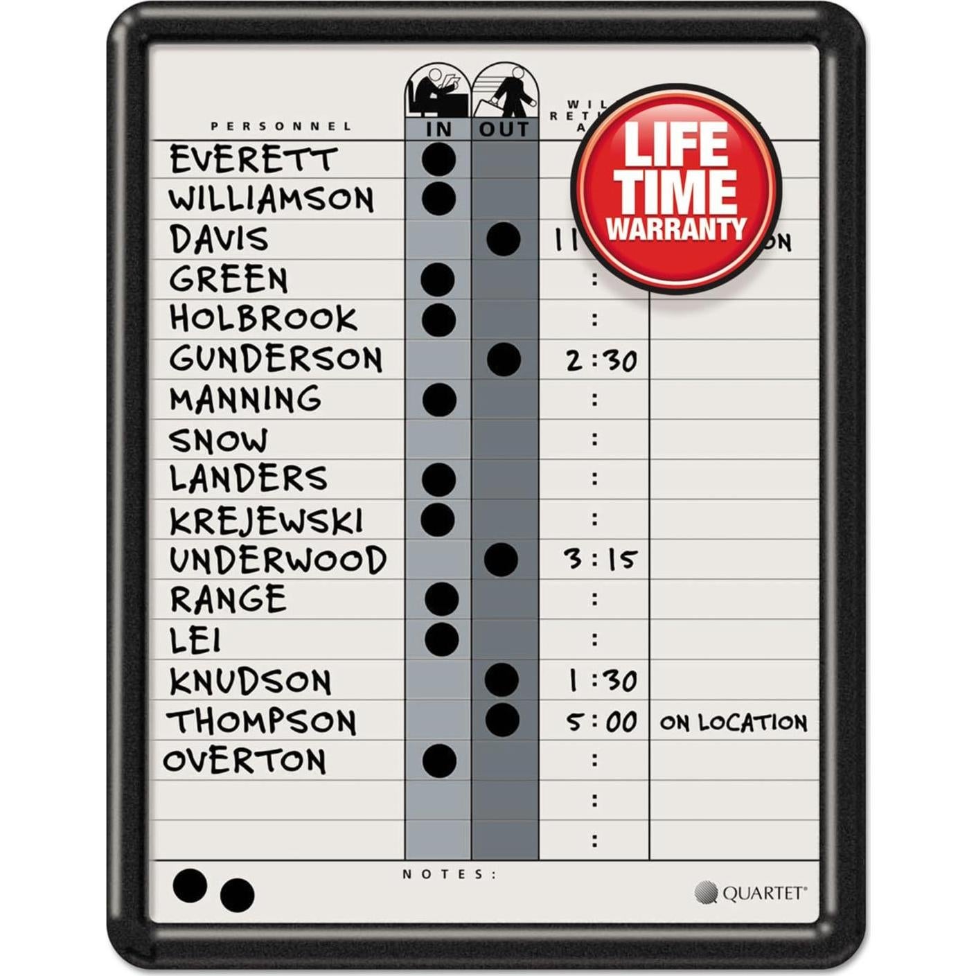 Tablero Magnético In/Out Quartet 750, 28x36 cm, Blanco