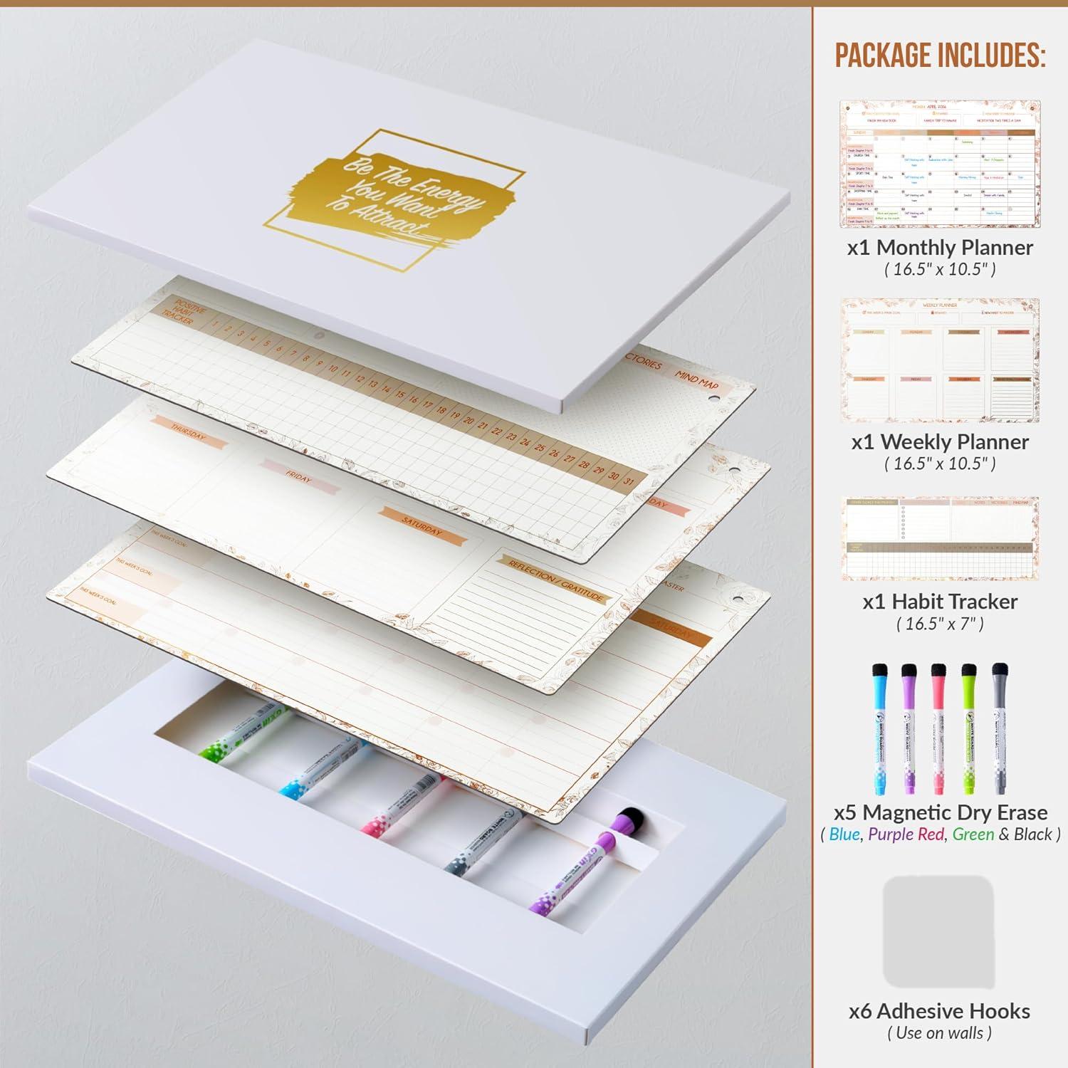 Calendario Magnético de Borrado en Seco Freedom Mastery Rosa