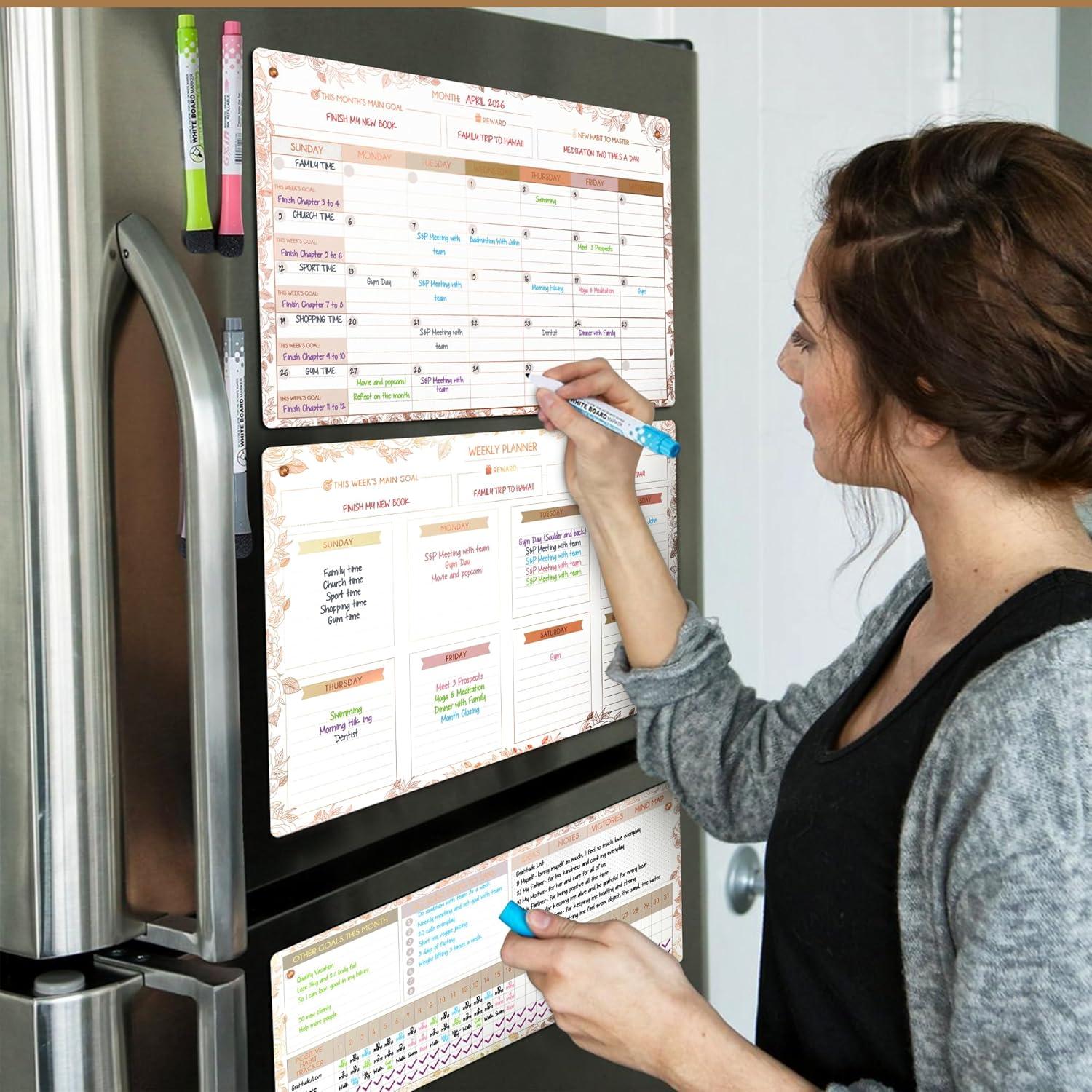 Calendario Magnético de Borrado en Seco Freedom Mastery Rosa