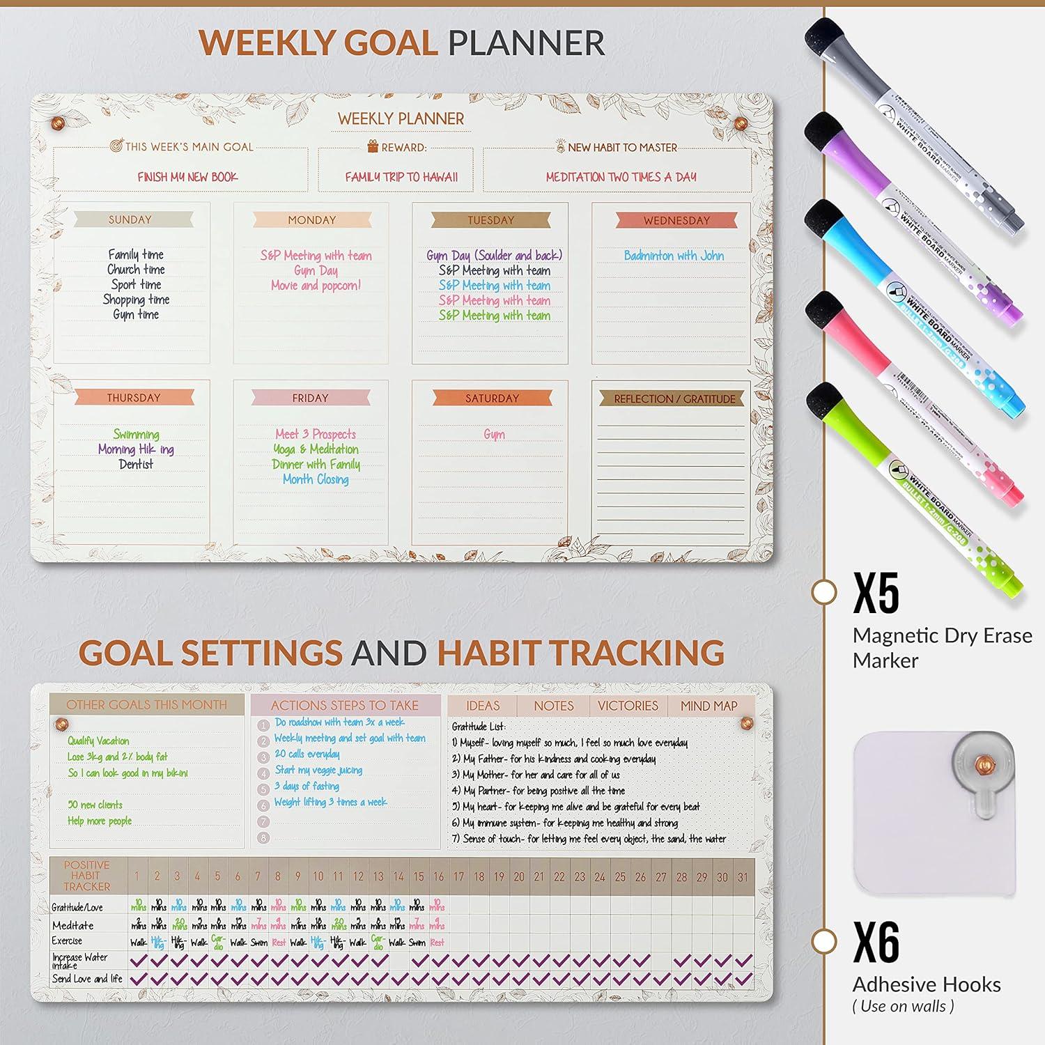 Calendario Magnético de Borrado en Seco Freedom Mastery Rosa