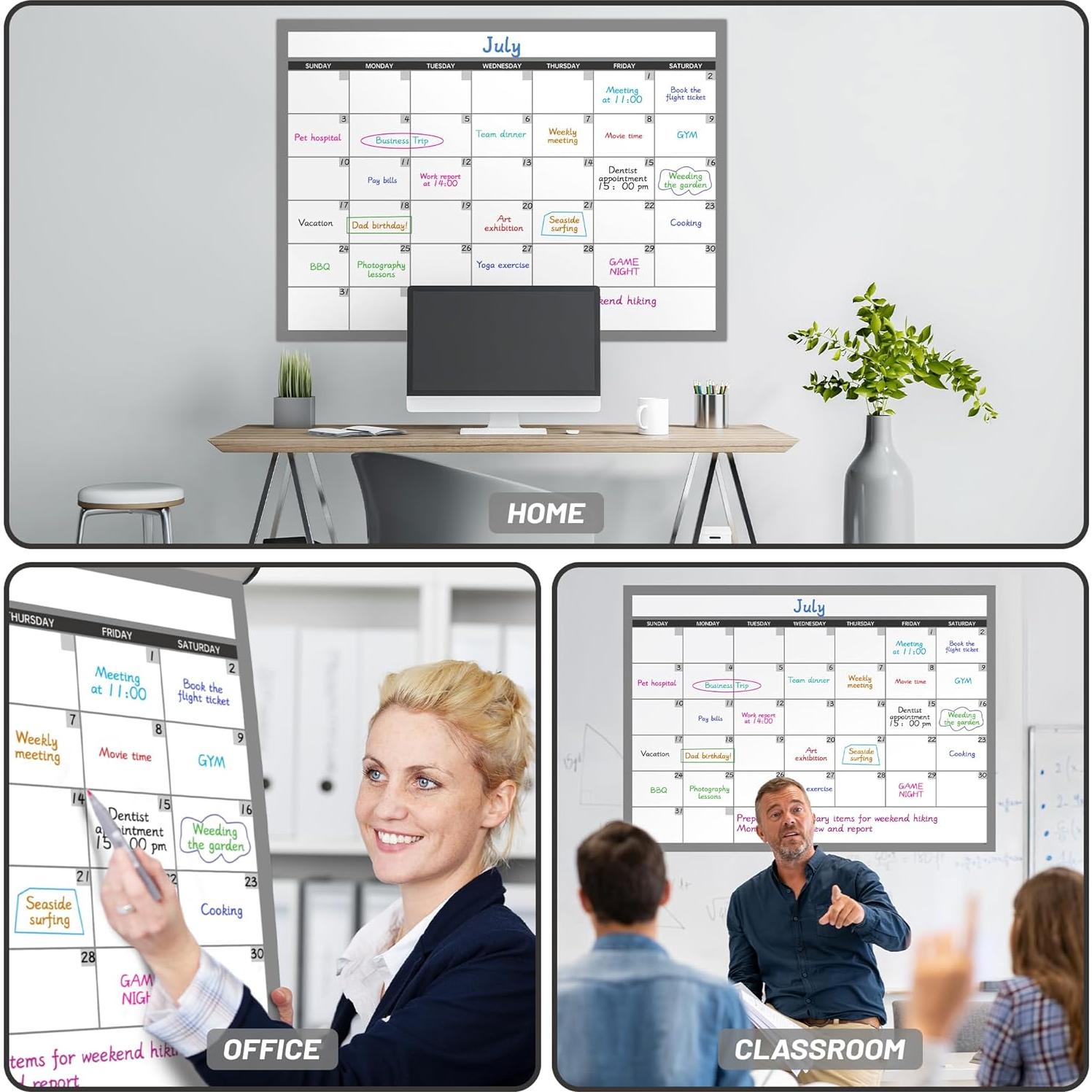 Calendario de Pared Borrable BooQool 101.6x71.1cm Sin Fecha
