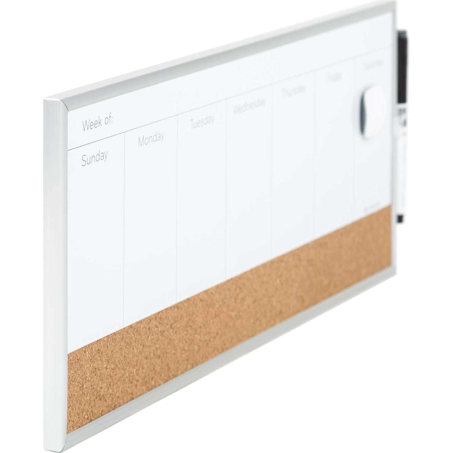 Calendario Semanal Magnético U Brands 45.72x19.05 cm con Corcho