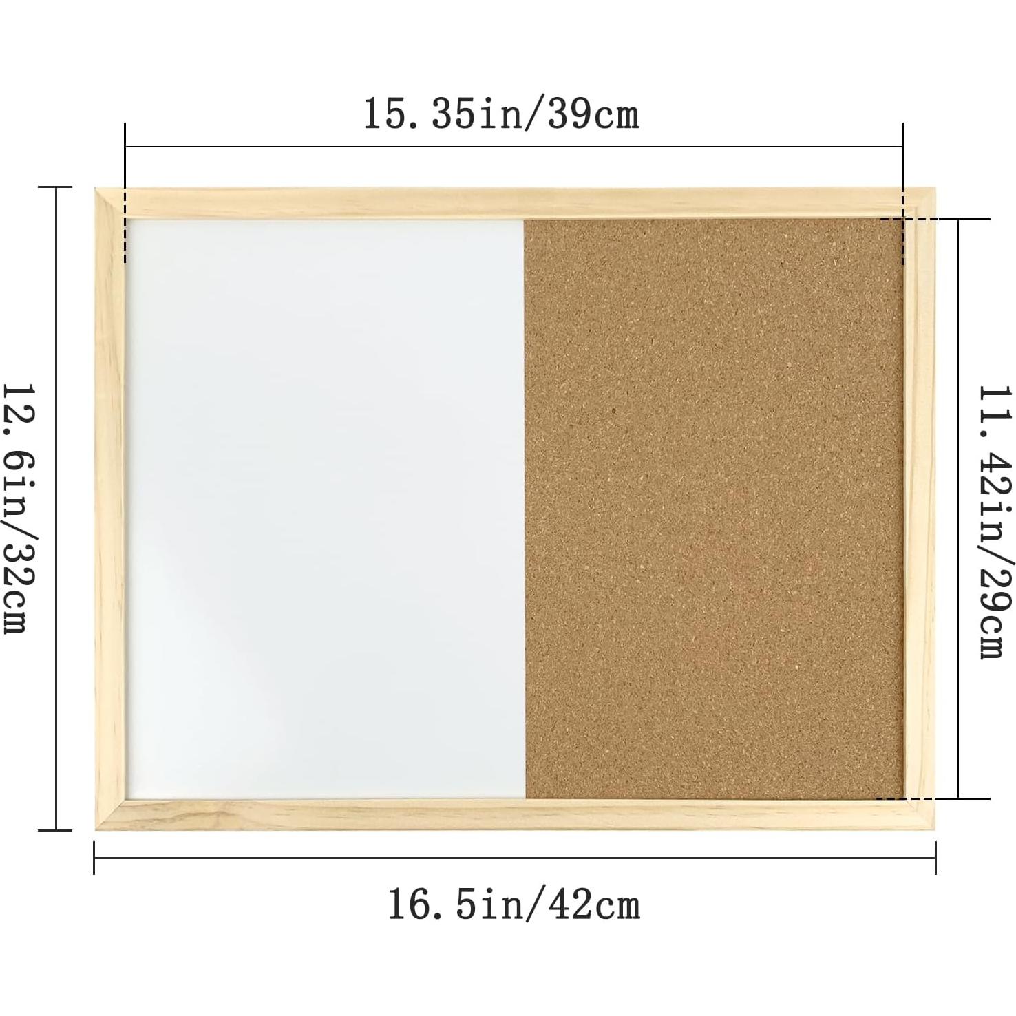 Tablero de Corcho y Pizarra Blanca GDMINLO 42x32 cm