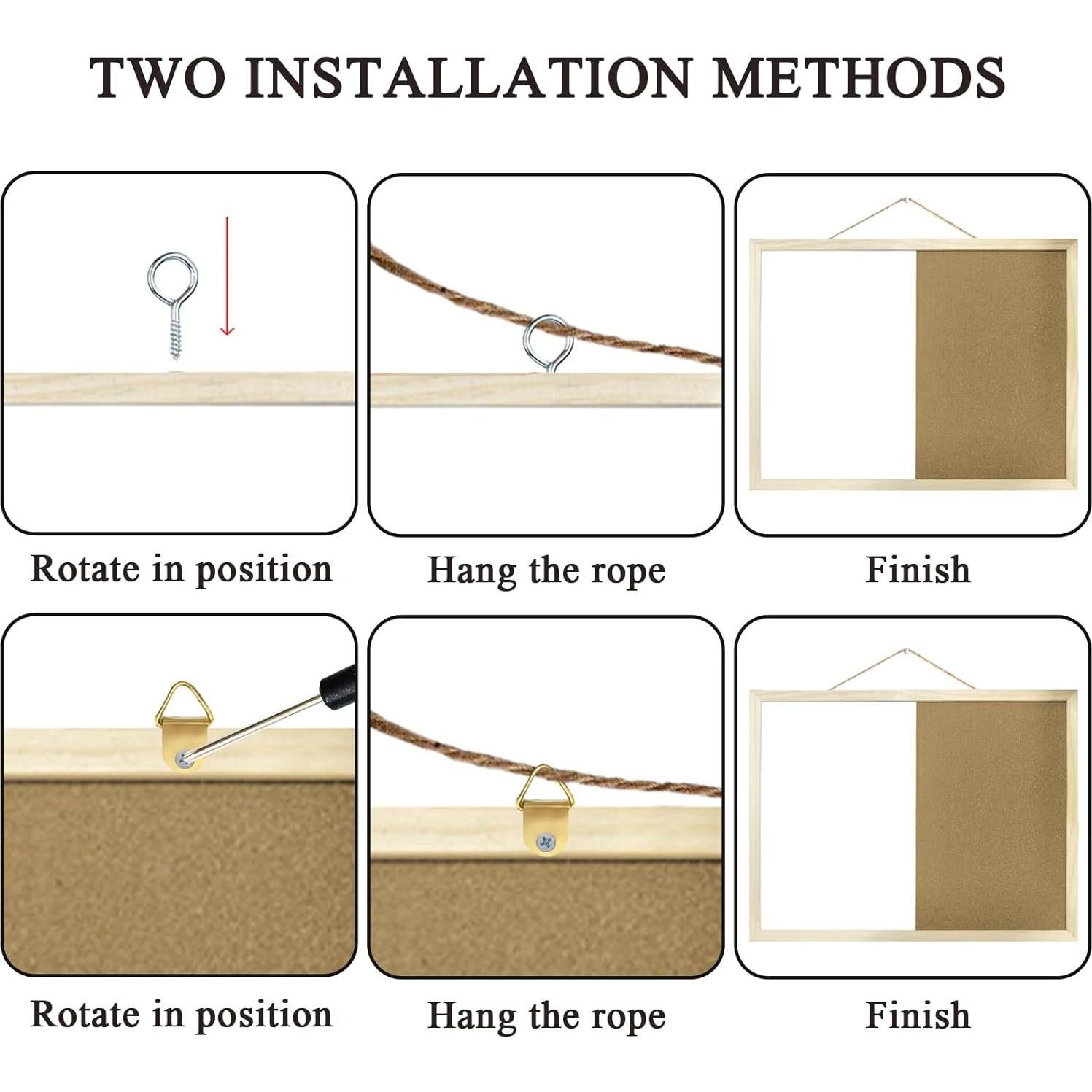 Tablero de Corcho y Pizarra Blanca GDMINLO 42x32 cm