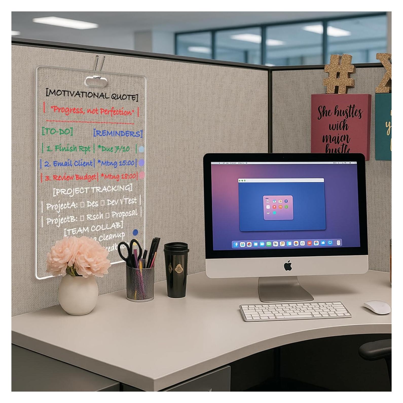 Tablero de Memoria Acrílico Fluffyrug 30x20 cm para Oficina