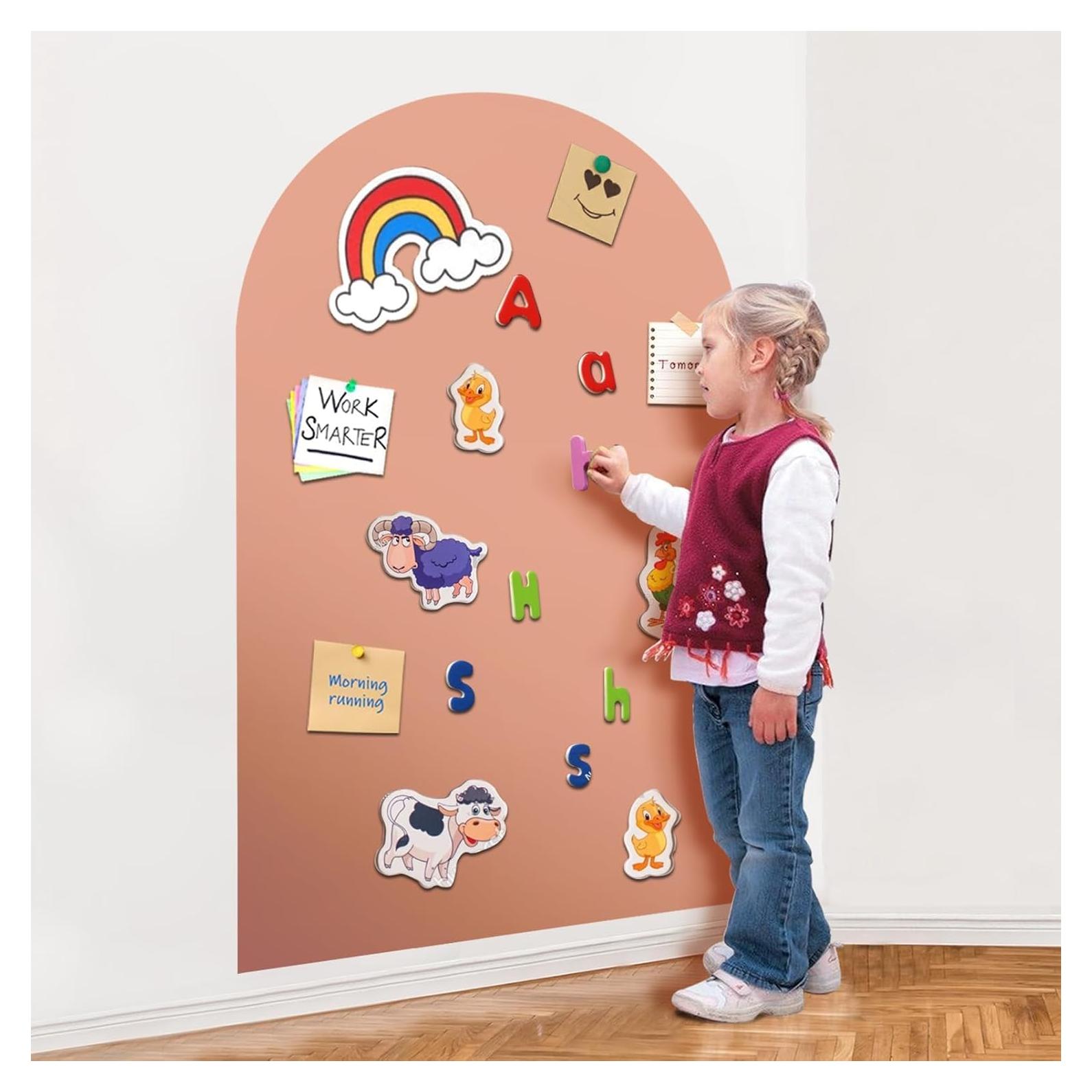 Calcomanía Magnética de Pared Warasee 38x79 cm Té con Leche