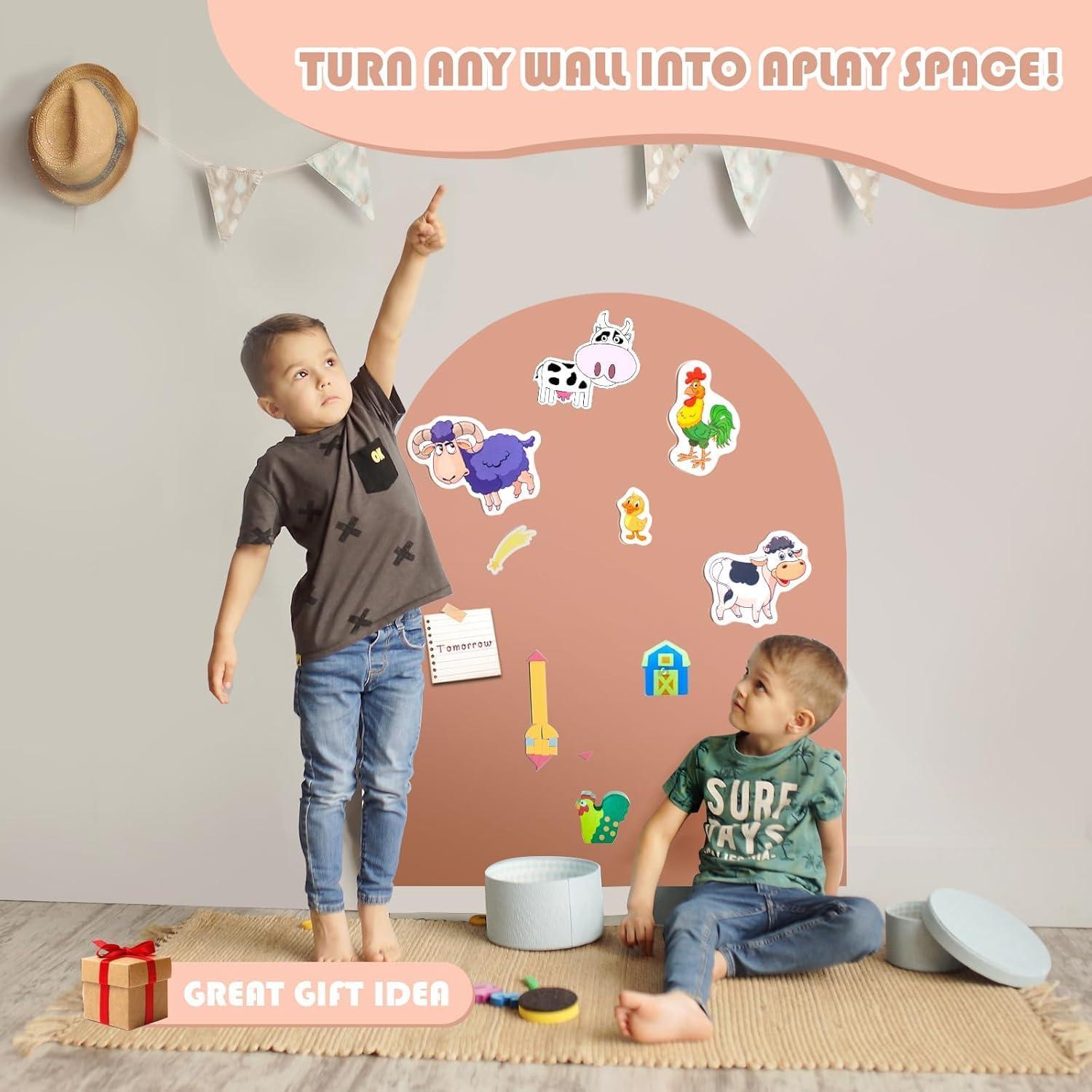 Calcomanía Magnética de Pared Warasee 38x79 cm Té con Leche