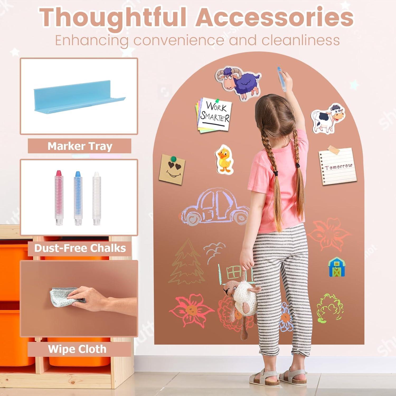 Calcomanía Magnética de Pared Warasee 38x79 cm Té con Leche