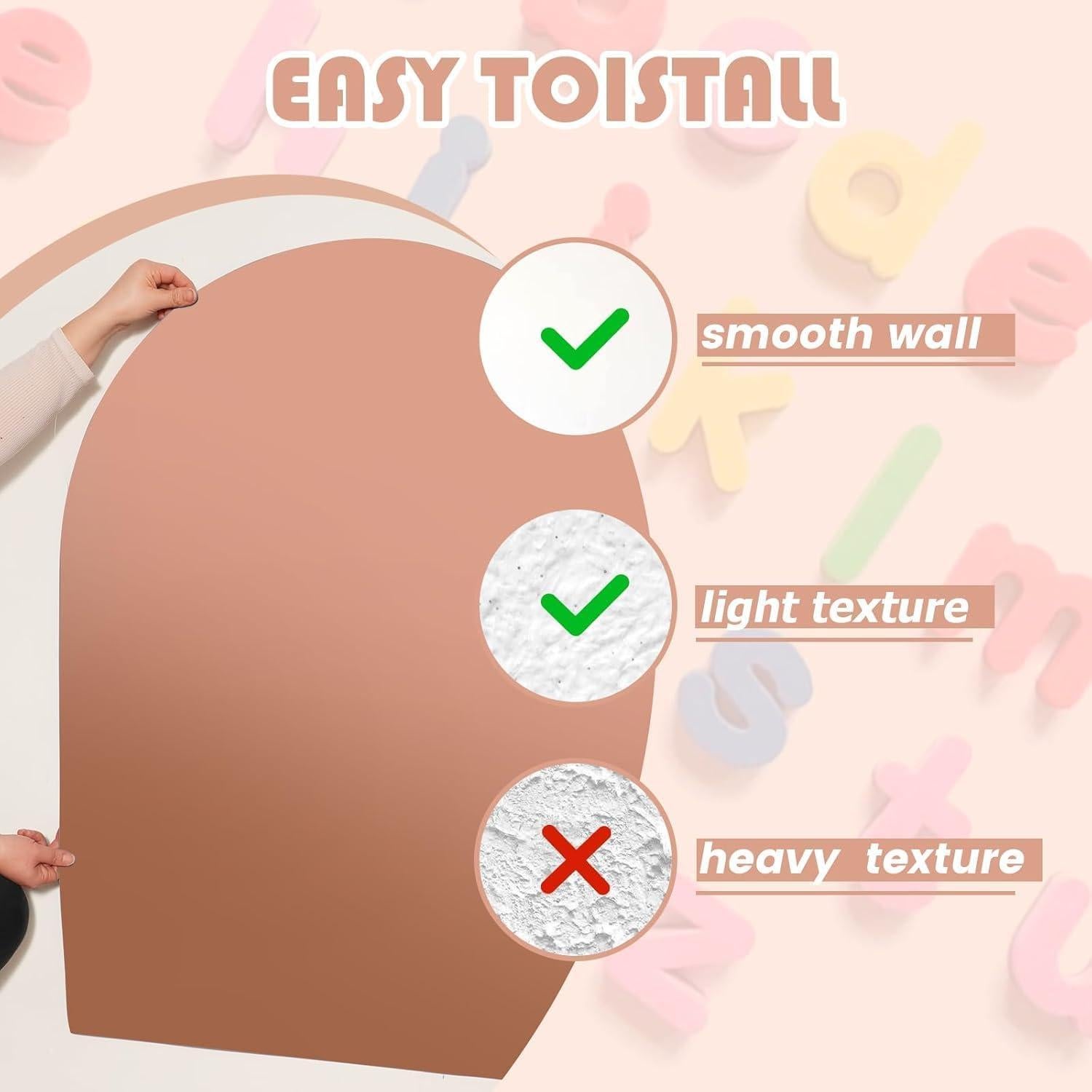 Calcomanía Magnética de Pared Warasee 38x79 cm Té con Leche