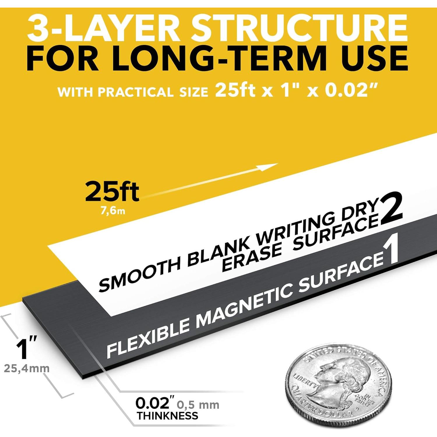 Cinta Magnética X-bet MAGNET 7.62m x 2.54cm Imán Blanco