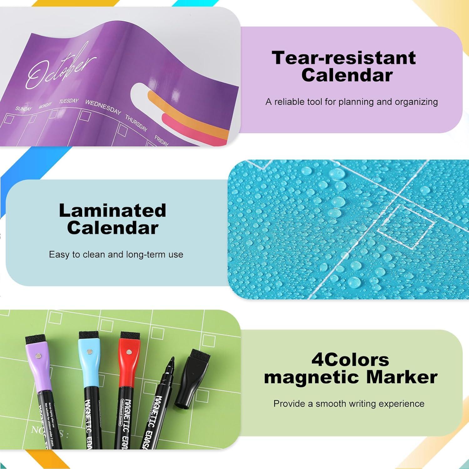 Calendario de Pared Borrable Faccito 30.5 x 43.2 cm 18 Pcs