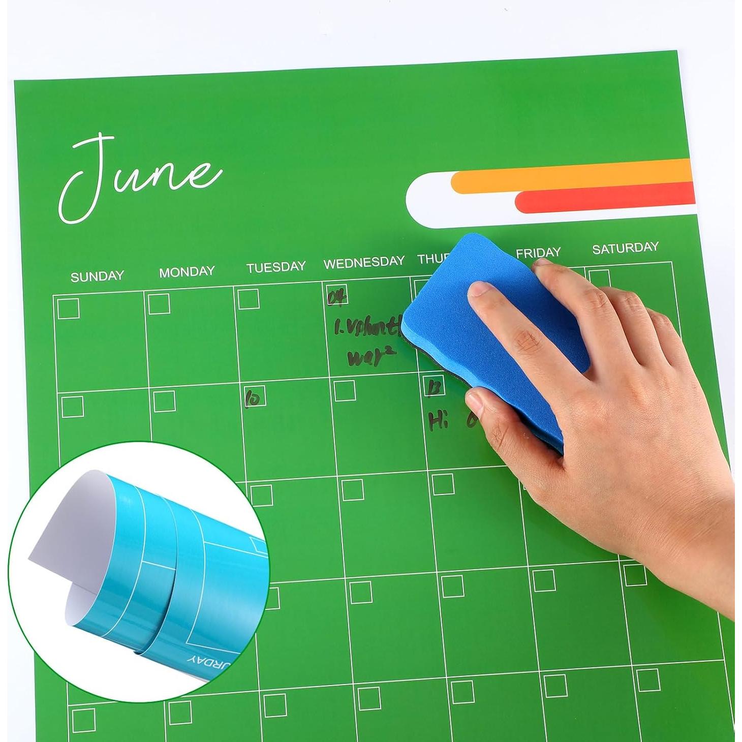 Calendario de Pared Borrable Faccito 30.5 x 43.2 cm 18 Pcs