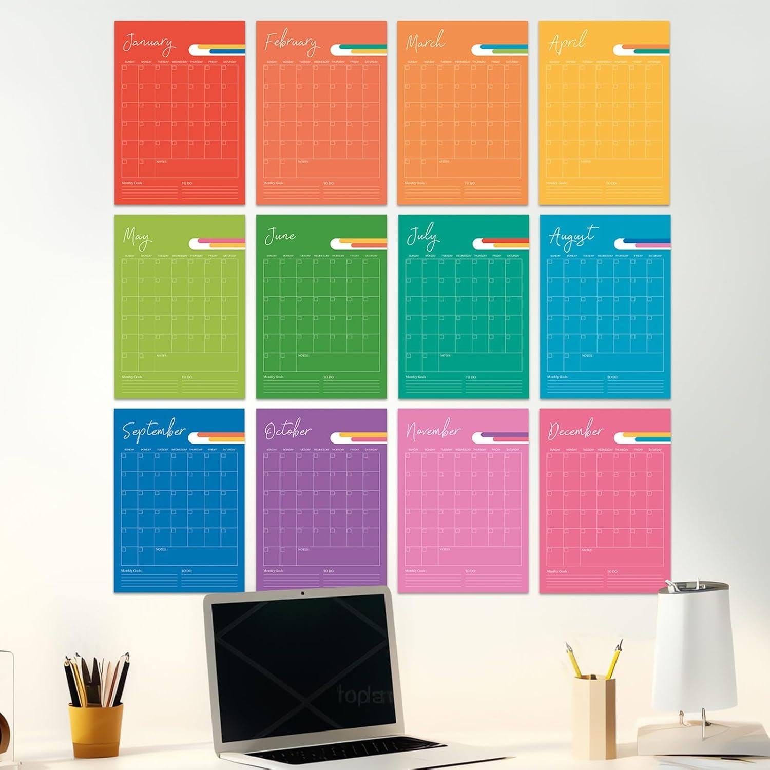 Calendario de Pared Borrable Faccito 30.5 x 43.2 cm 18 Pcs