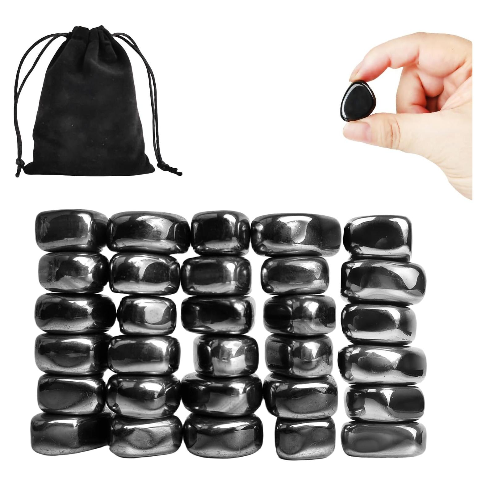 30 Imanes de Hematita FSFHSJ Irregulares para Jugar - Negro