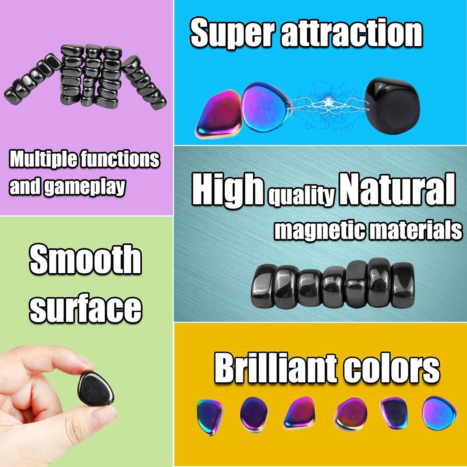 30 Imanes de Hematita FSFHSJ Irregulares para Jugar - Negro