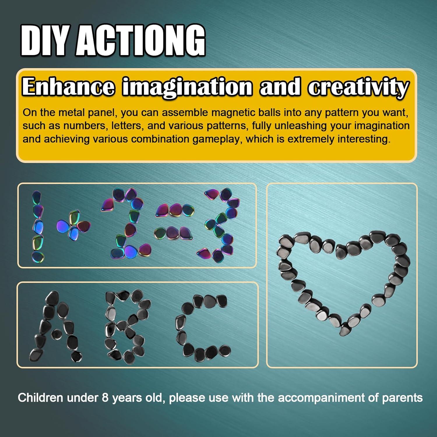 30 Imanes de Hematita FSFHSJ Irregulares para Jugar - Negro