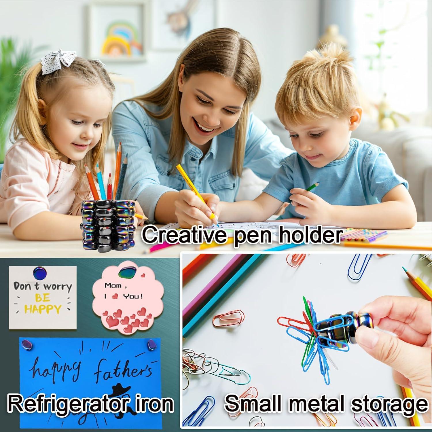 30 Imanes de Hematita FSFHSJ Irregulares para Jugar - Negro