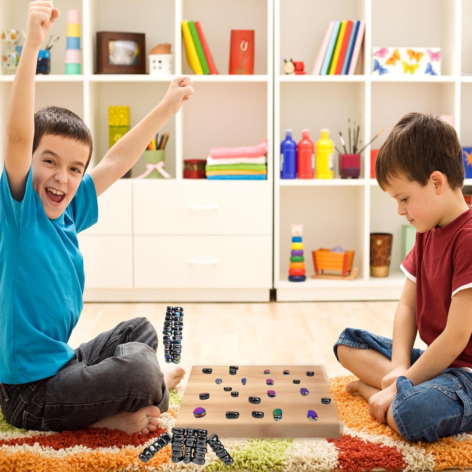 30 Imanes de Hematita FSFHSJ Irregulares para Jugar - Negro