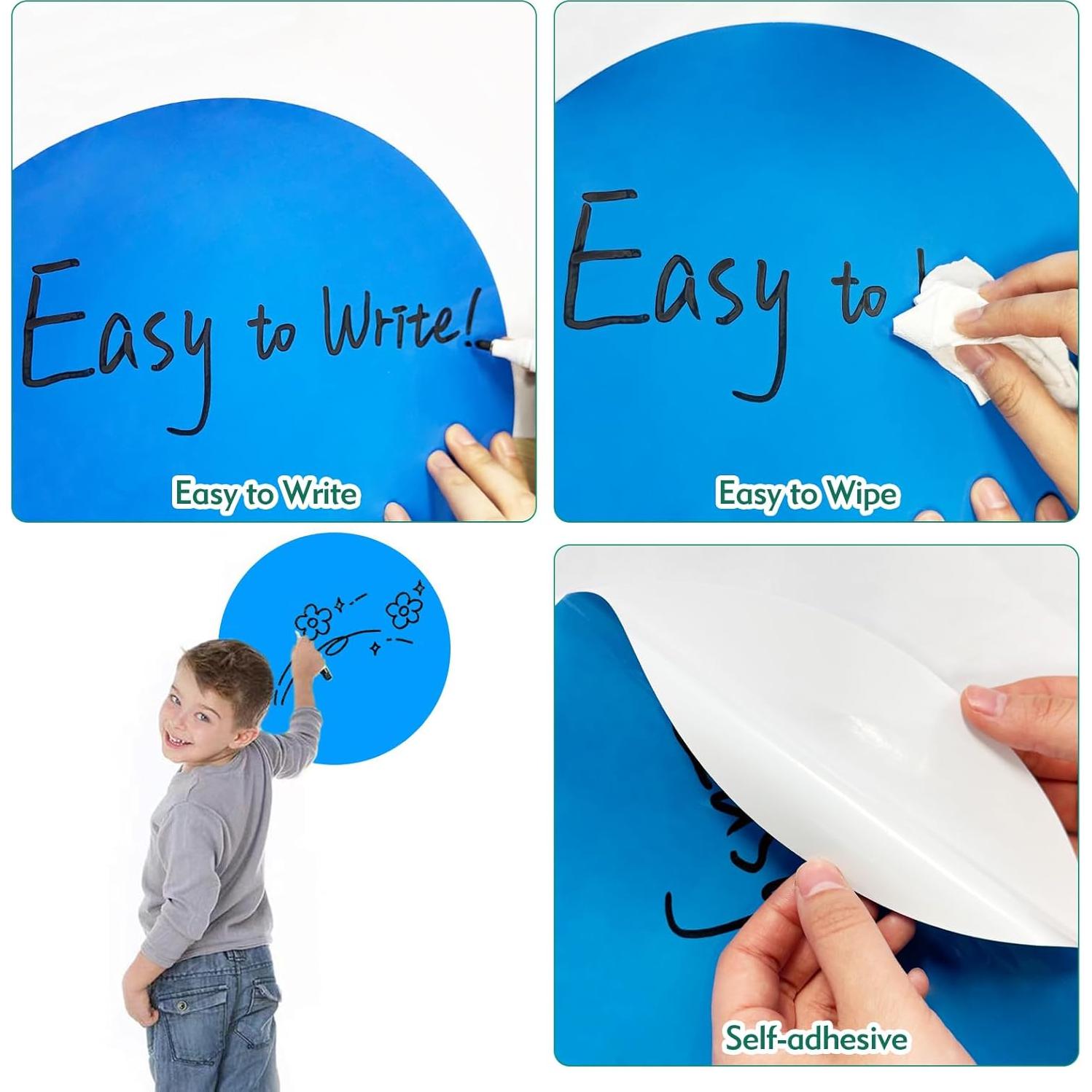 Puntos de Borrado en Seco LYCBTC - 8 Etiquetas Reutilizables 28x28cm