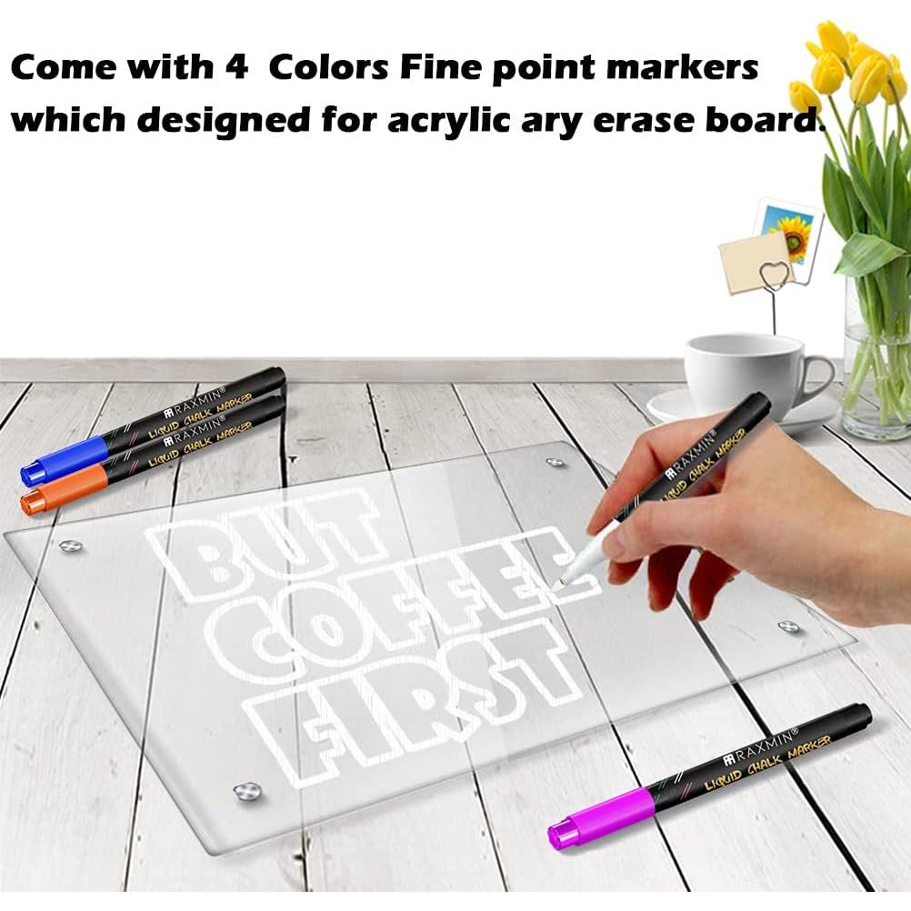 Tablero Magnético Acrílico RAXMIN 15x11 cm con 4 Marcadores