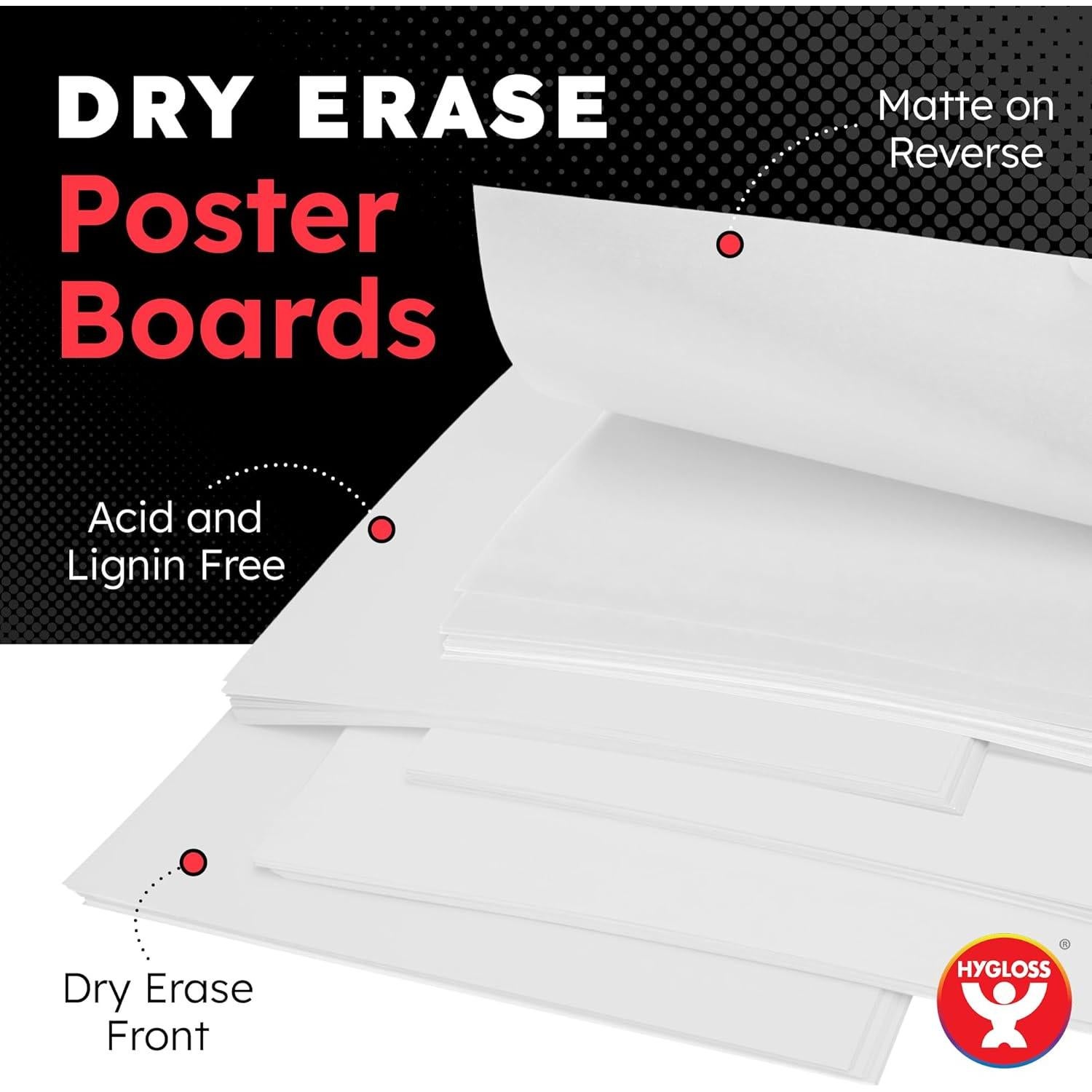 Papel Borrado en Seco Hygloss 28x36 cm - 30 Hojas Reutilizables