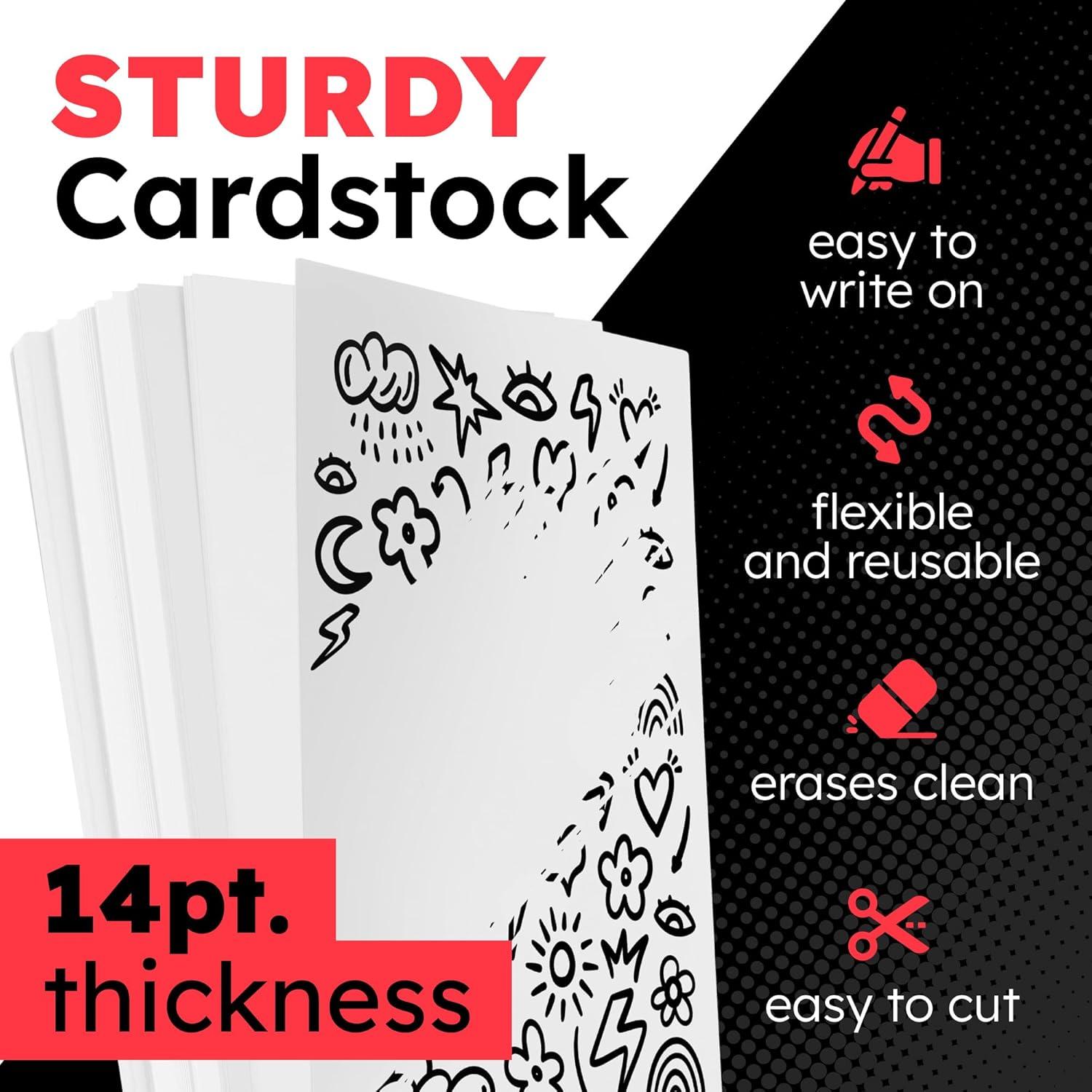 Papel Borrado en Seco Hygloss 28x36 cm - 30 Hojas Reutilizables