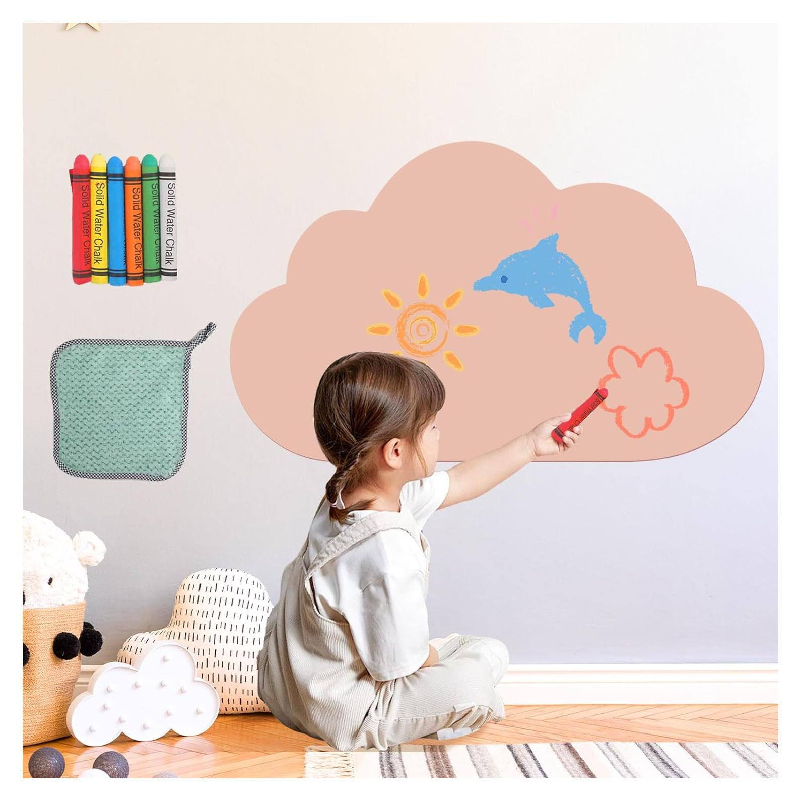 Calcomanía Magnética de Pared Nube Rosa 100x60 cm Kuabiz