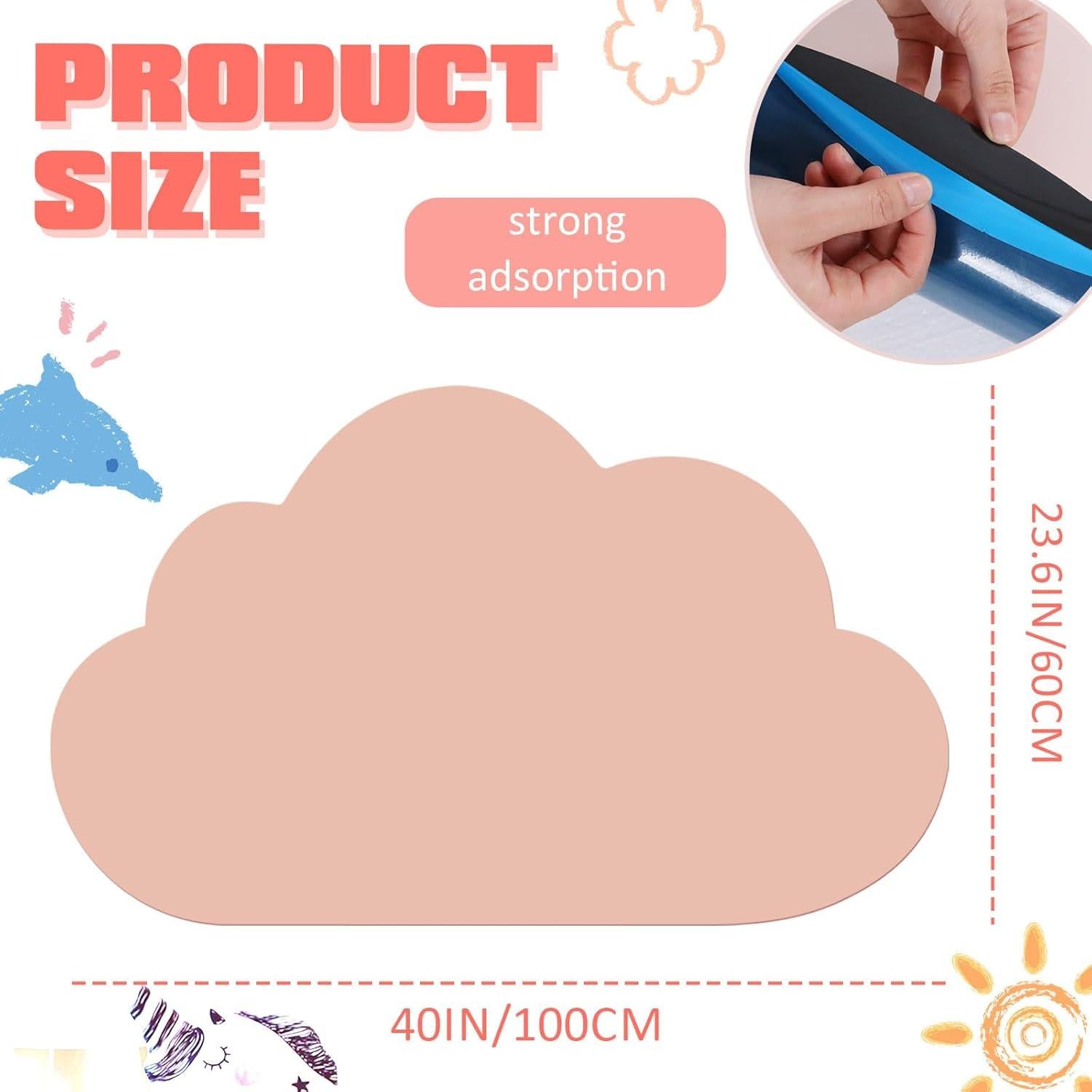 Calcomanía Magnética de Pared Nube Rosa 100x60 cm Kuabiz