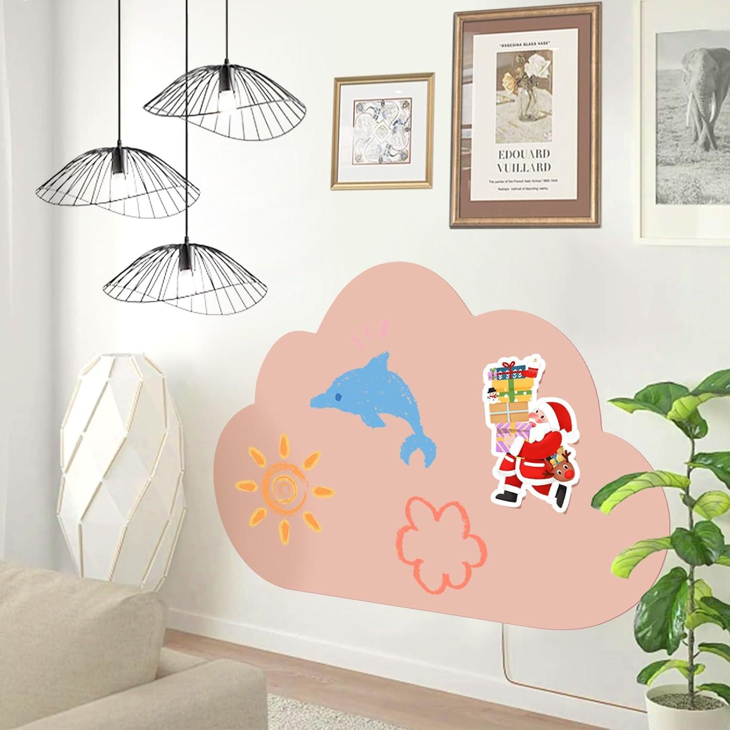 Calcomanía Magnética de Pared Nube Rosa 100x60 cm Kuabiz