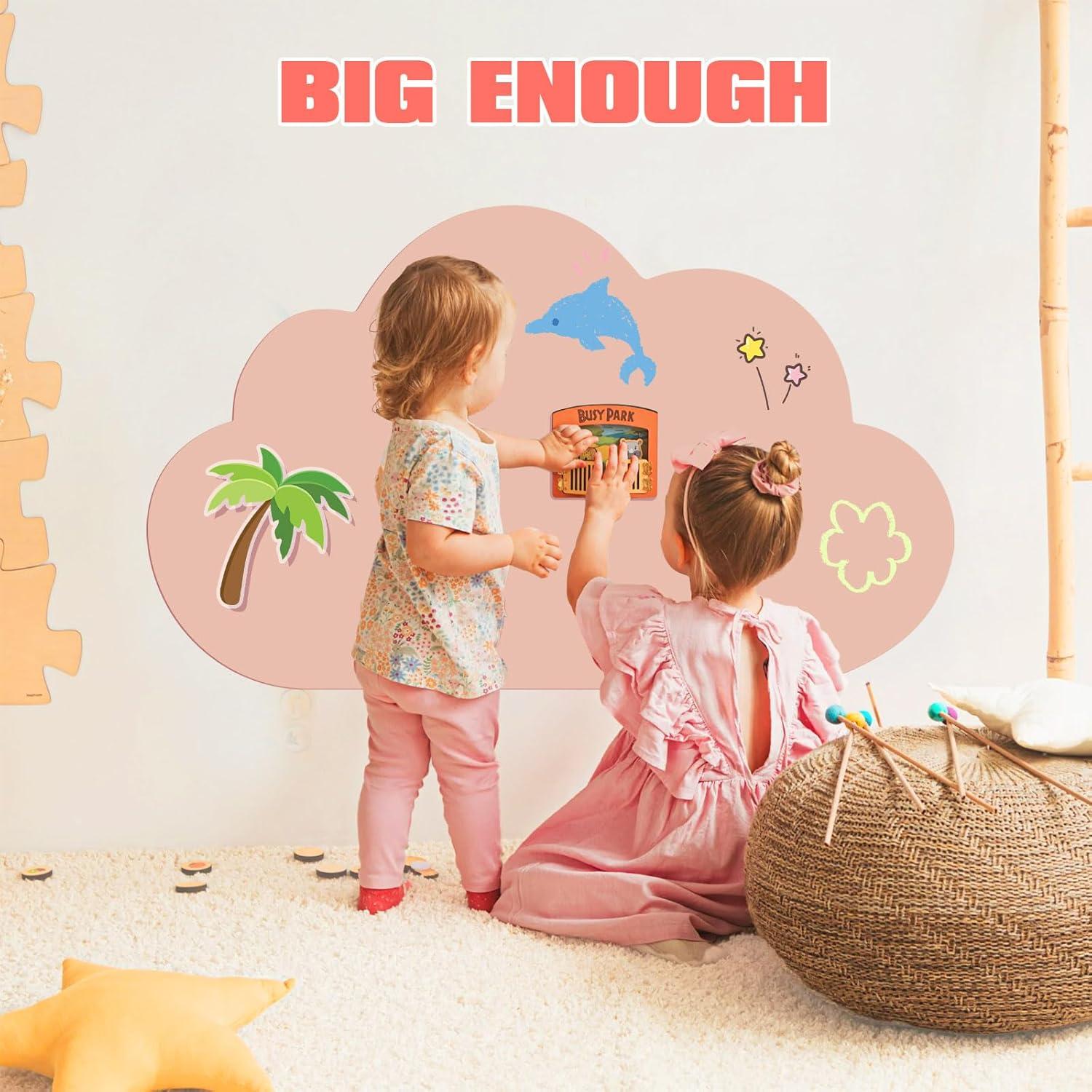 Calcomanía Magnética de Pared Nube Rosa 100x60 cm Kuabiz