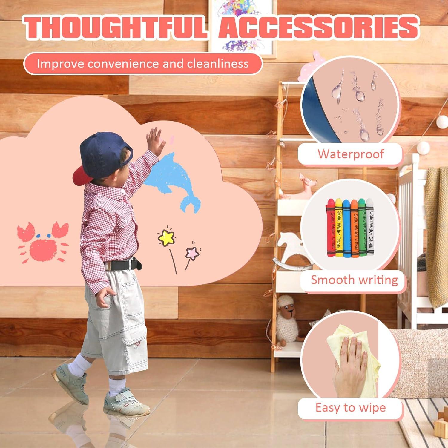 Calcomanía Magnética de Pared Nube Rosa 100x60 cm Kuabiz