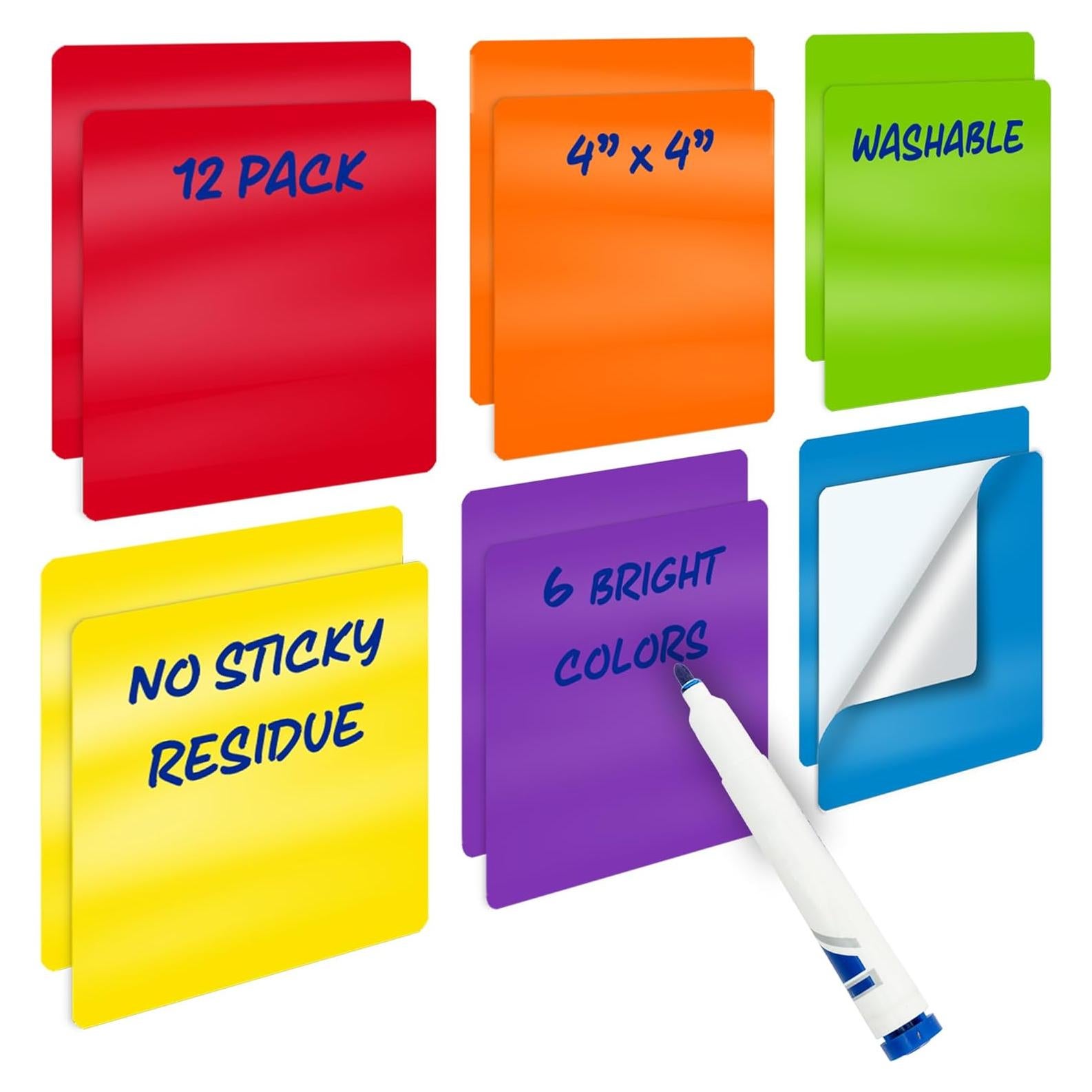 Paquete de 12 Etiquetas Borrado en Seco 10x10 cm Better Office