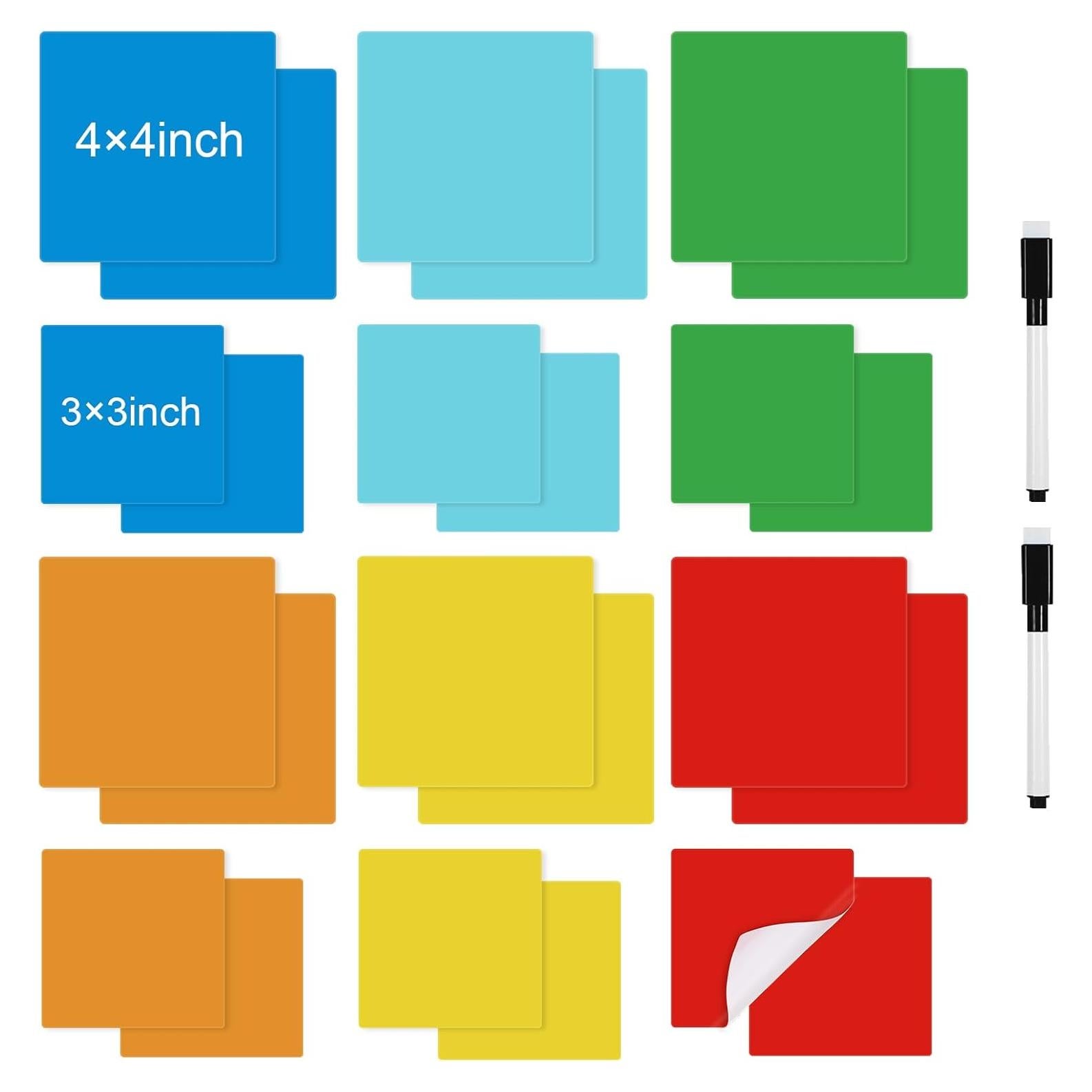Notas Adhesivas Borrables Secas Fyguard 24 Pcs 2 Tamaños