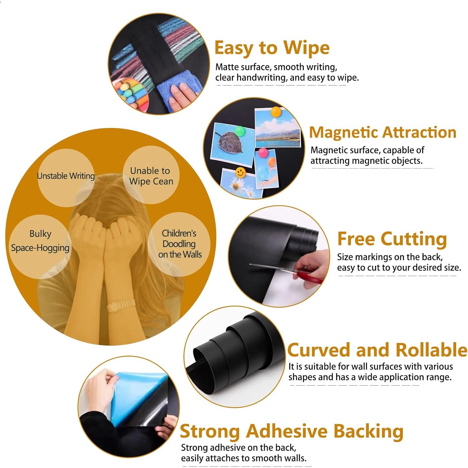 Papel Contacto Pizarra Magnética JUMUBOARD 61x30.5cm Autoadhesivo