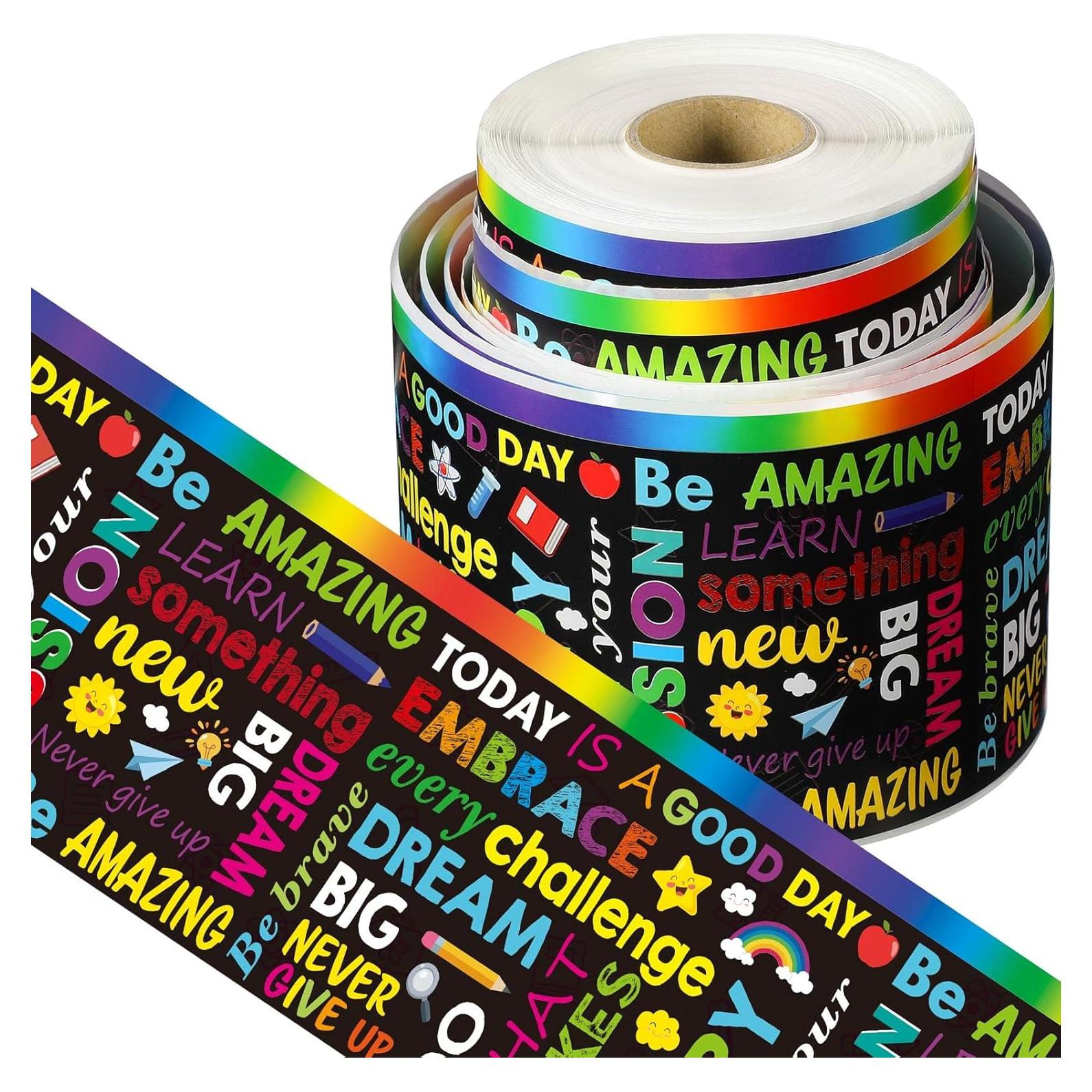 Borde Autoadhesivo Motivacional Pajean 30m x 7.62cm Multicolor