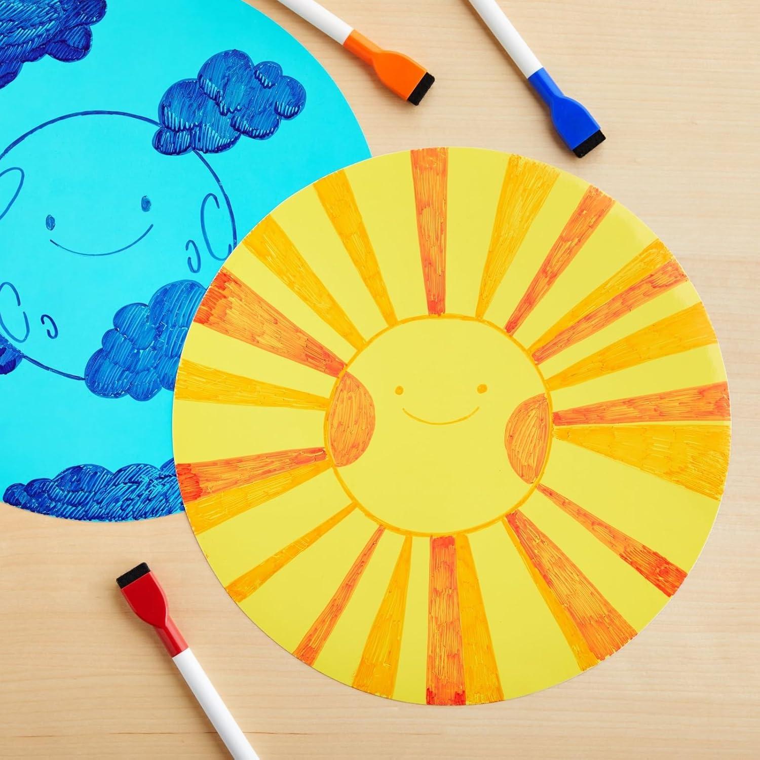 Puntos de Borrado en Seco Juvale 24 Piezas 27.94 cm Multicolor