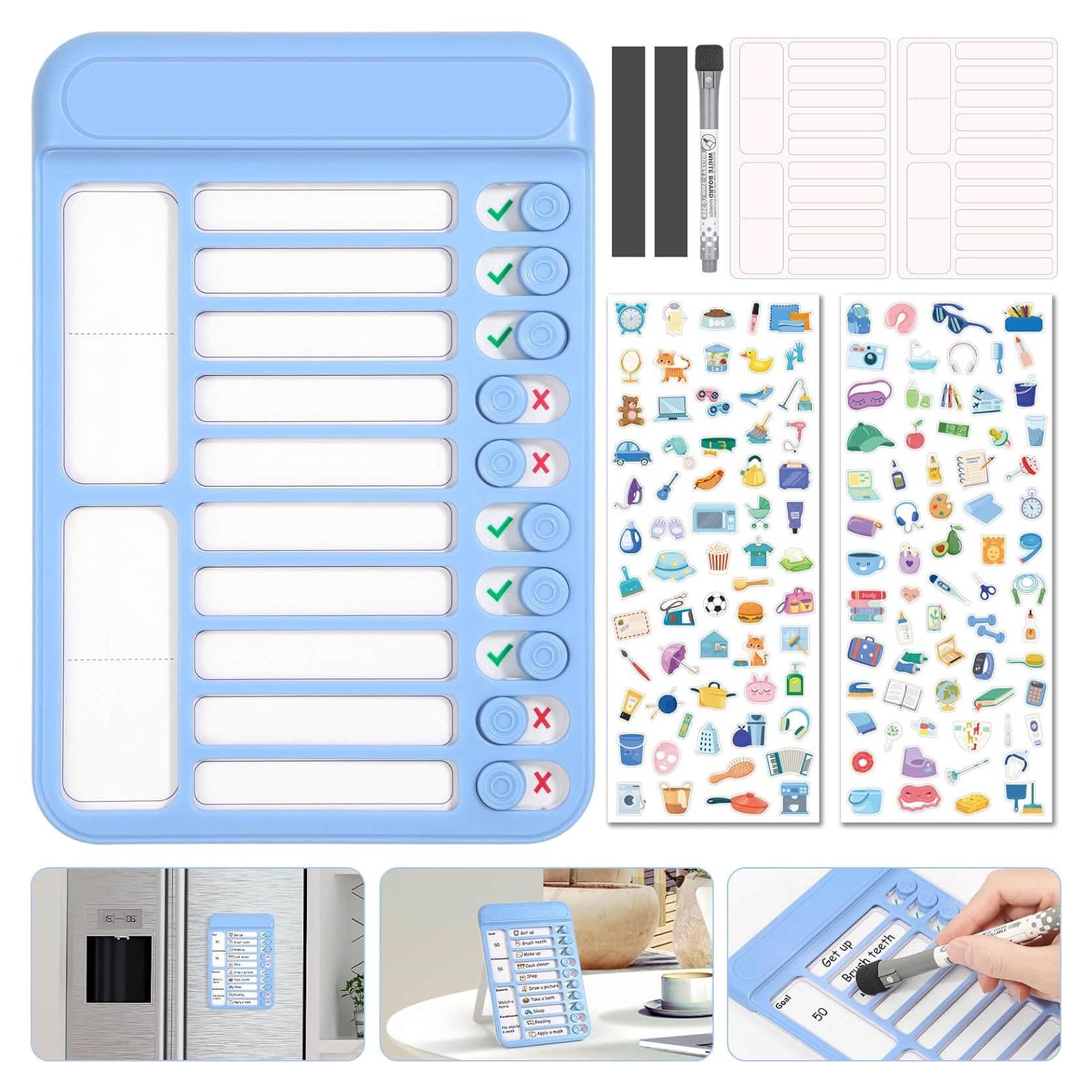 Tabla de Tareas Reutilizable Audab Azul 19x13 cm Magnética