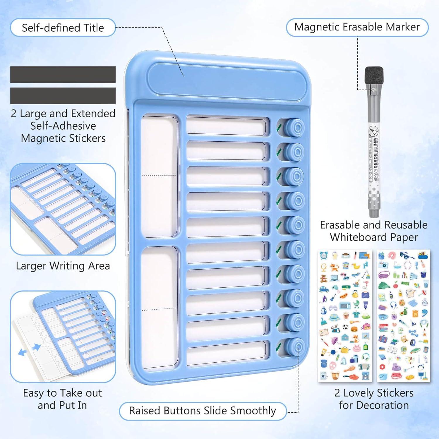 Tabla de Tareas Reutilizable Audab Azul 19x13 cm Magnética