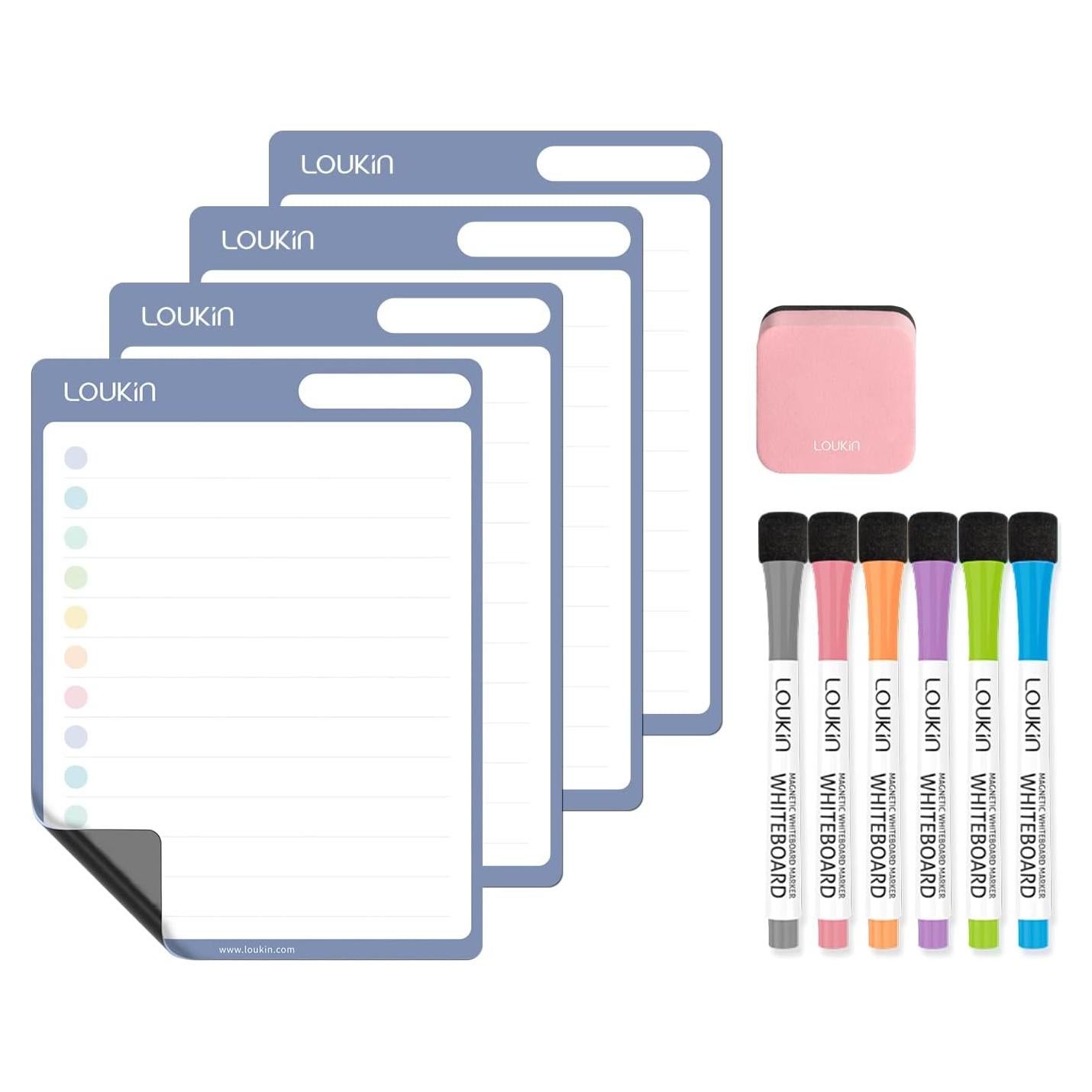 Listas de Verificación Borrado en Seco Loukin 4 Paquete 15x20cm