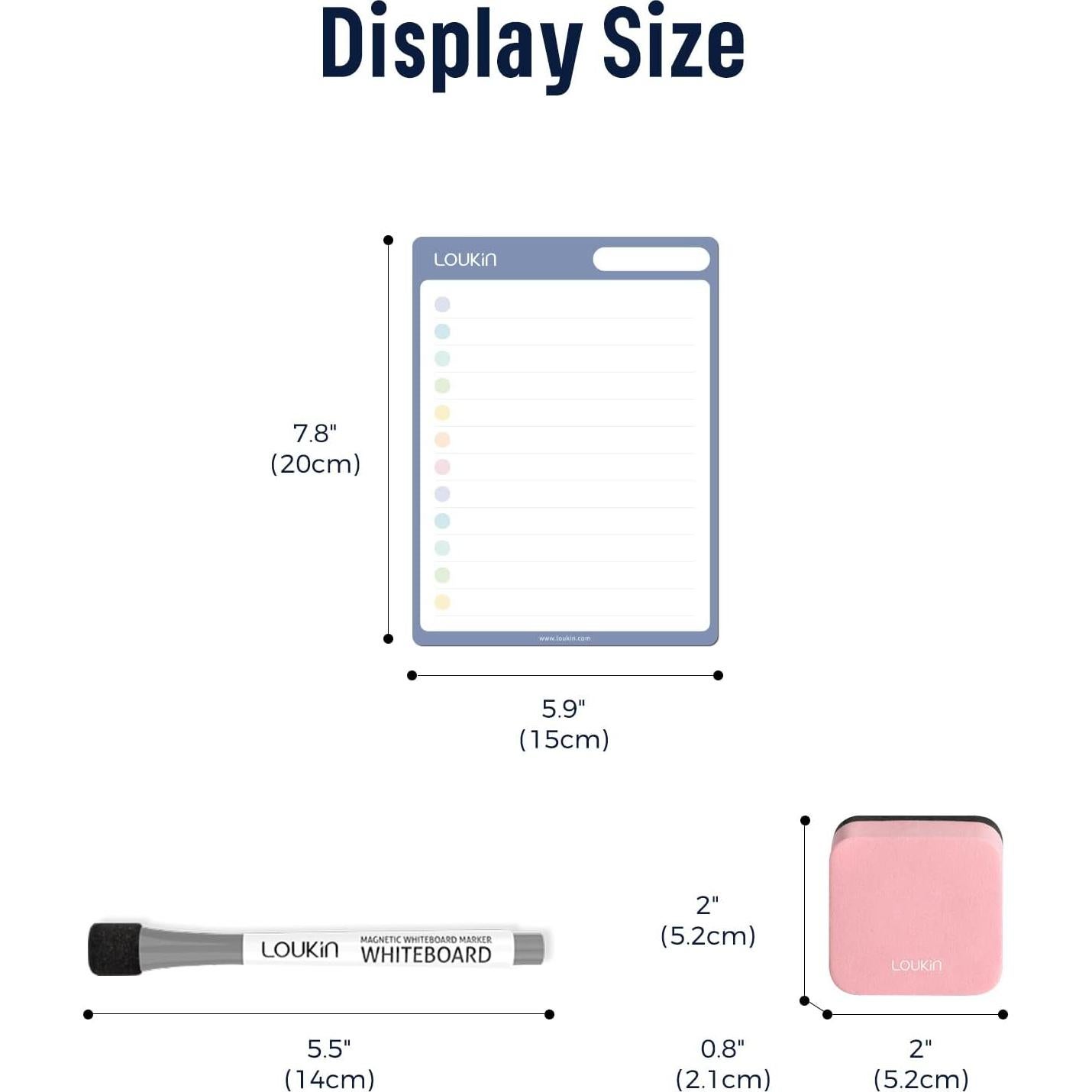 Listas de Verificación Borrado en Seco Loukin 4 Paquete 15x20cm